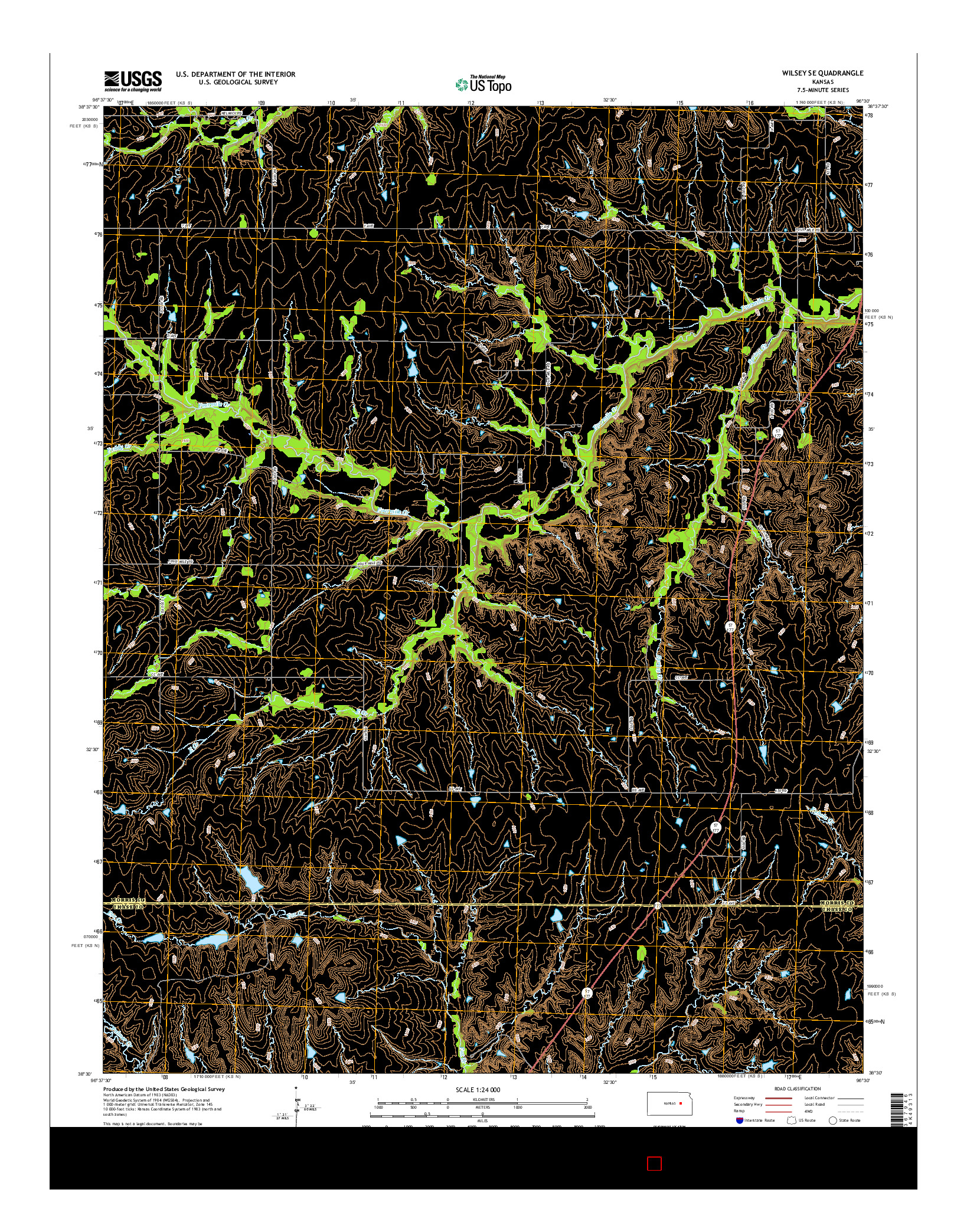 USGS US TOPO 7.5-MINUTE MAP FOR WILSEY SE, KS 2015