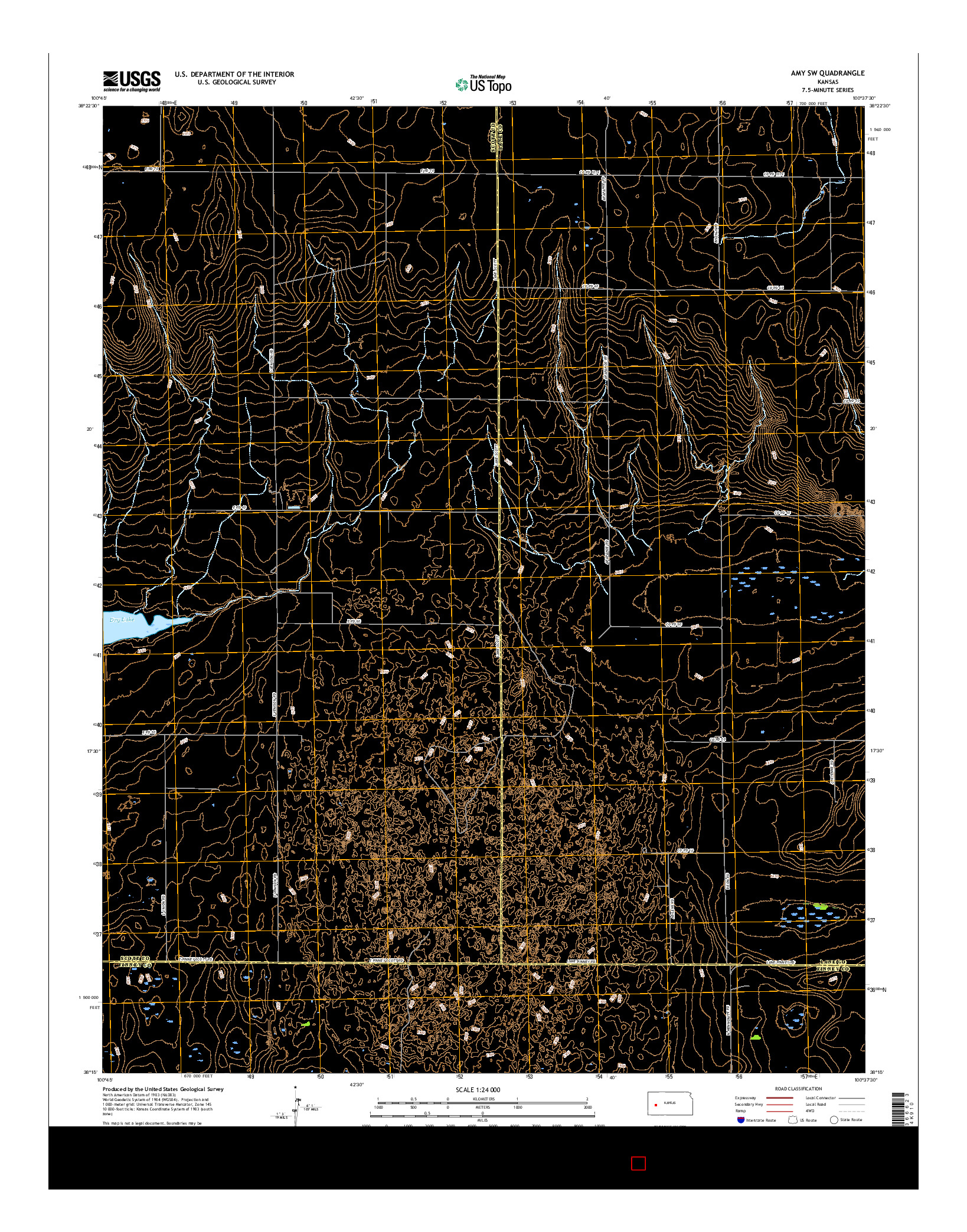 USGS US TOPO 7.5-MINUTE MAP FOR AMY SW, KS 2015