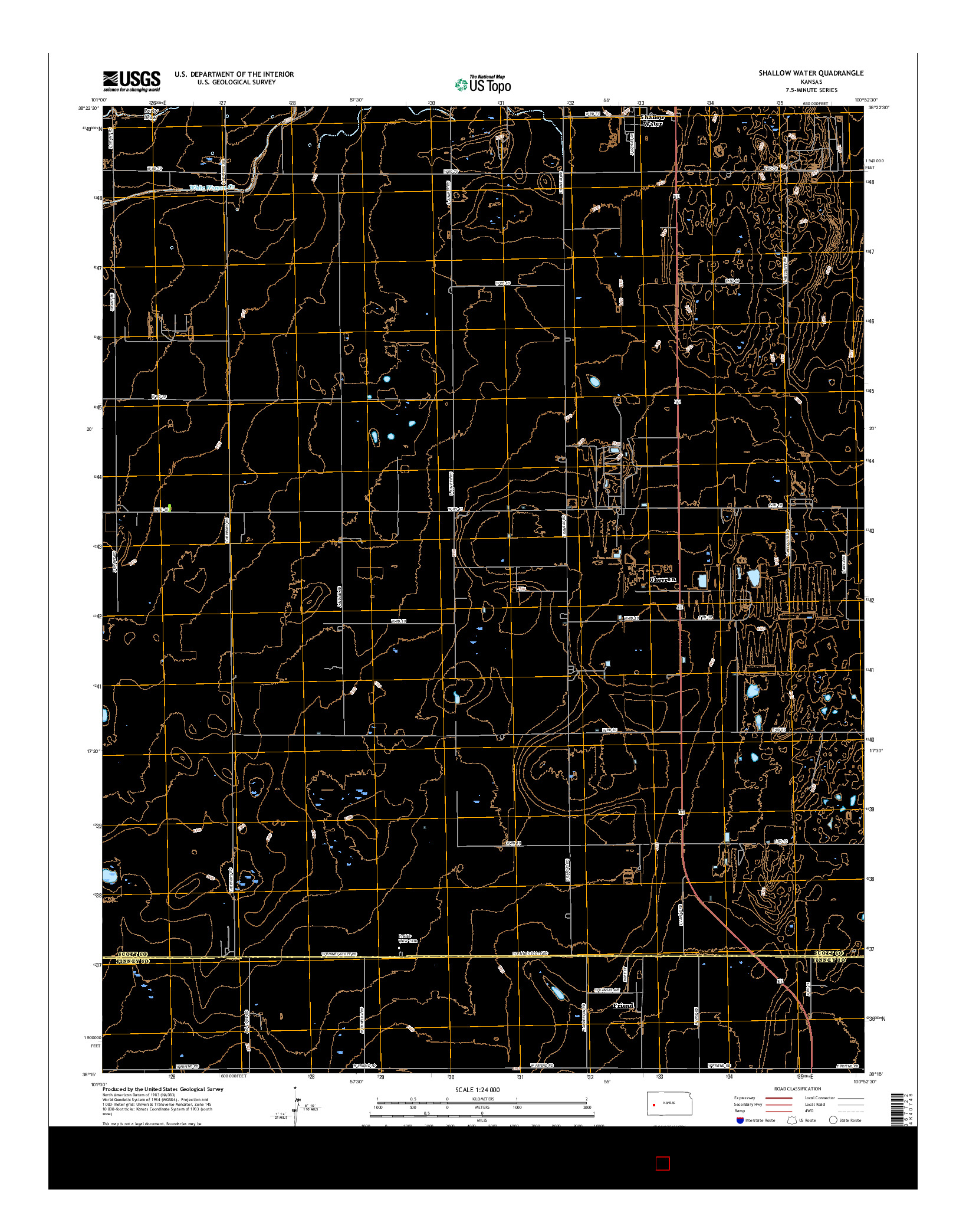 USGS US TOPO 7.5-MINUTE MAP FOR SHALLOW WATER, KS 2015