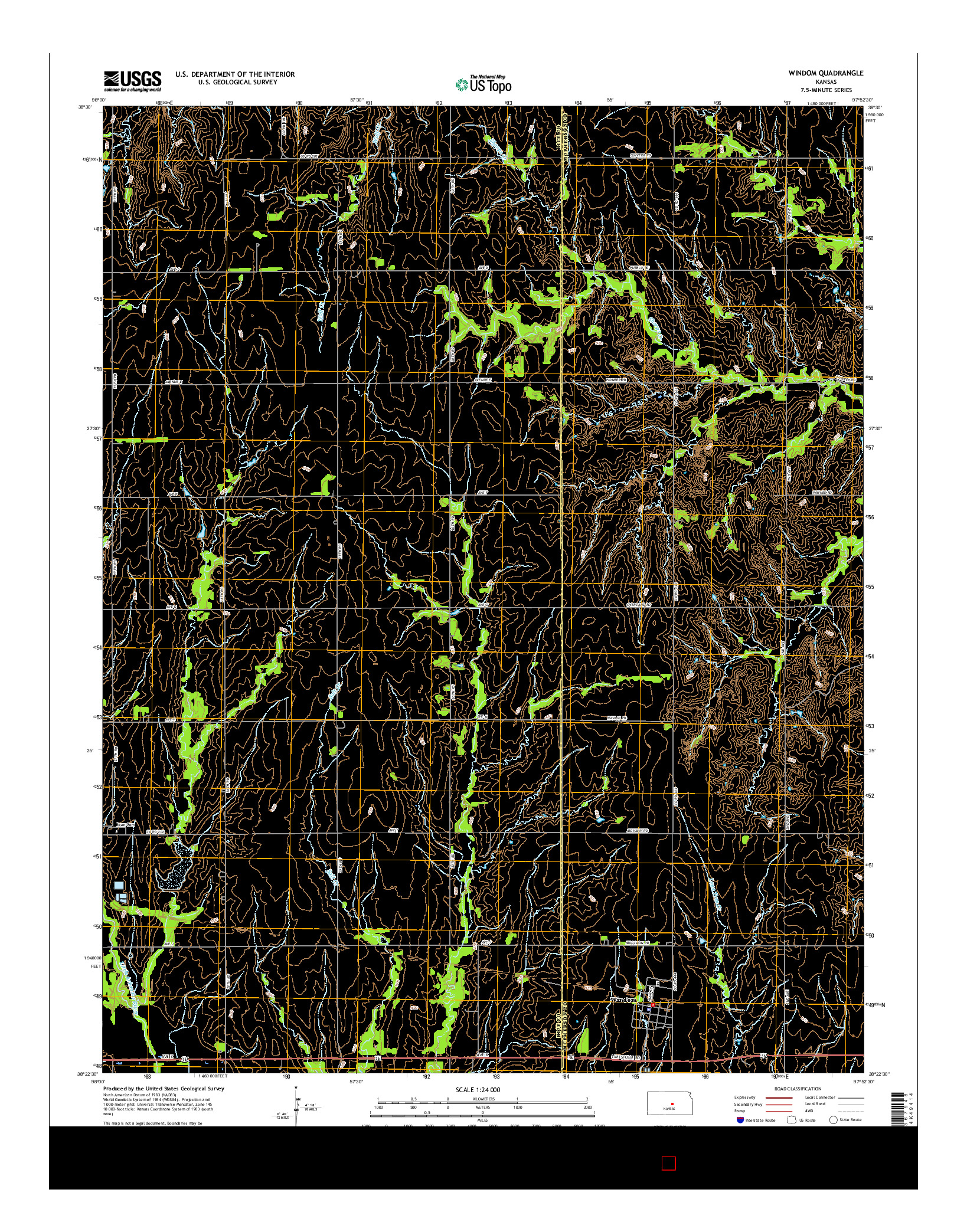 USGS US TOPO 7.5-MINUTE MAP FOR WINDOM, KS 2015