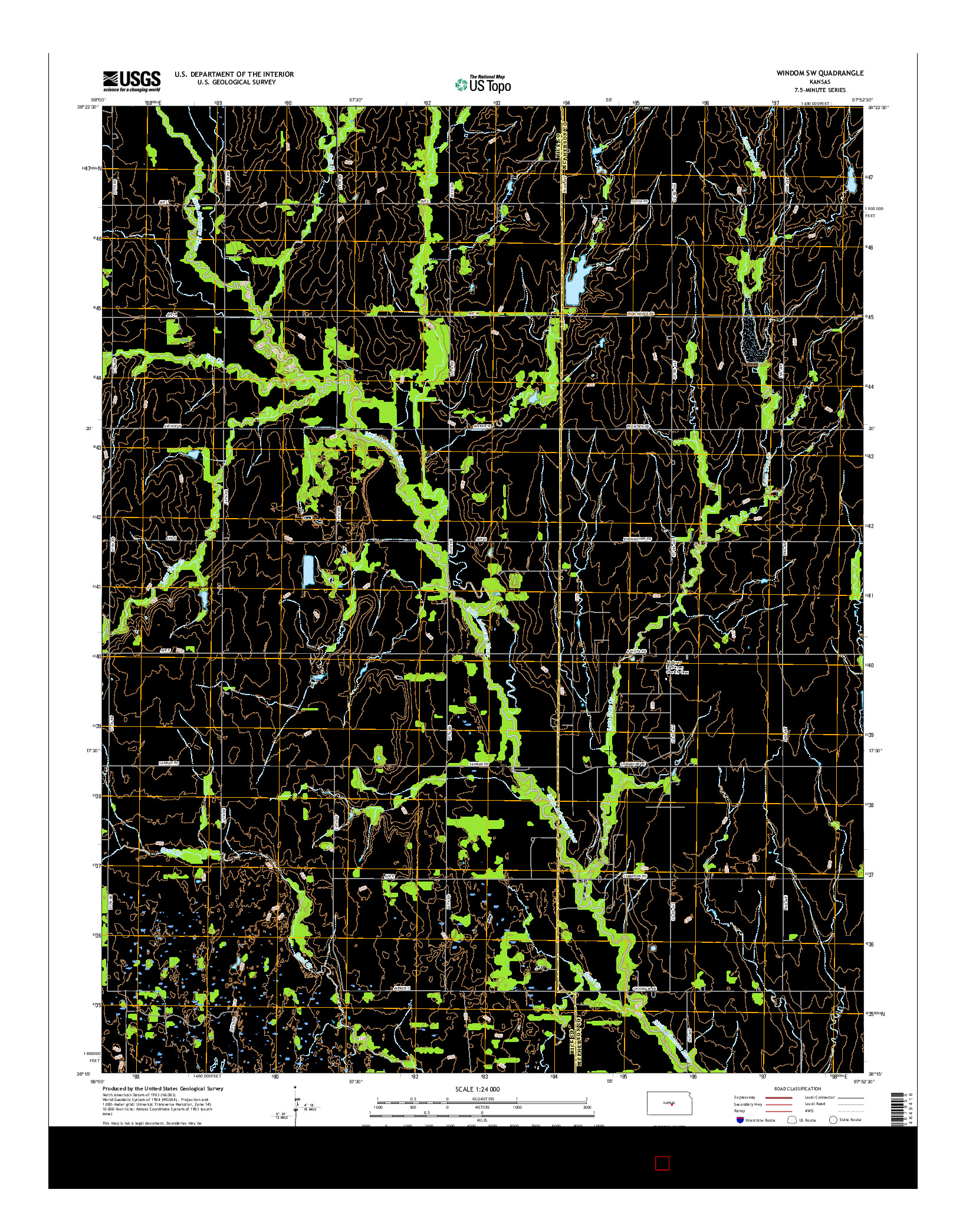USGS US TOPO 7.5-MINUTE MAP FOR WINDOM SW, KS 2015