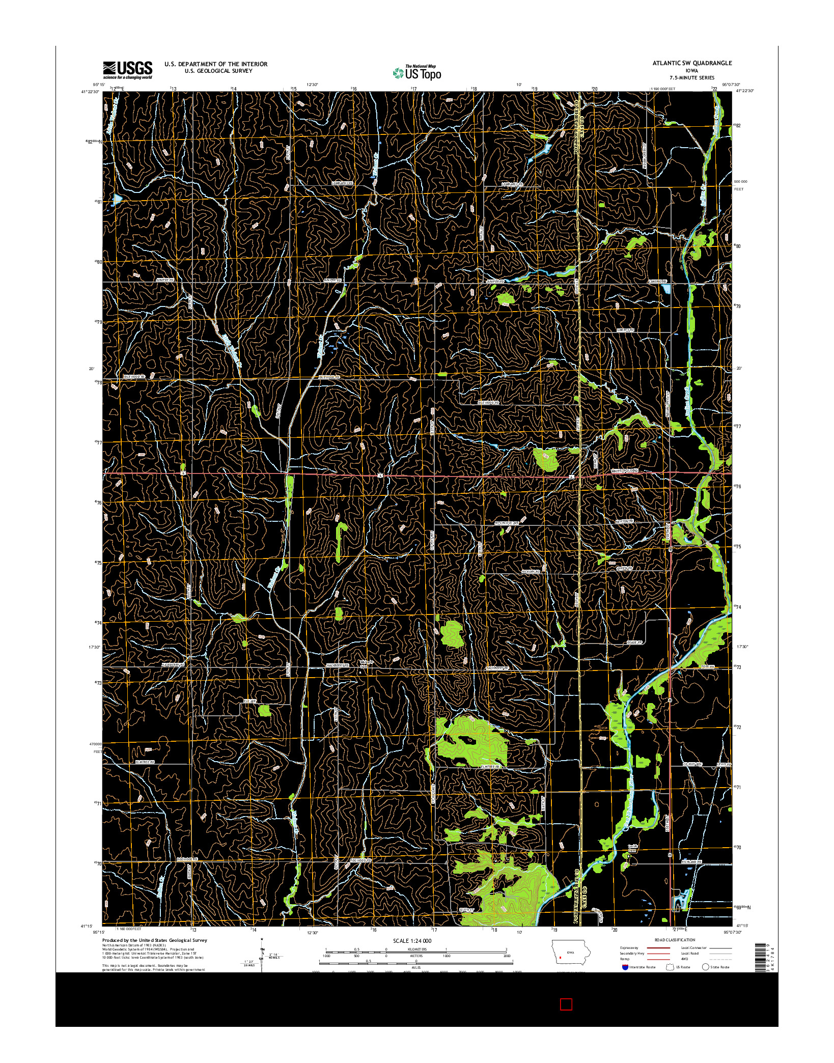 USGS US TOPO 7.5-MINUTE MAP FOR ATLANTIC SW, IA 2015