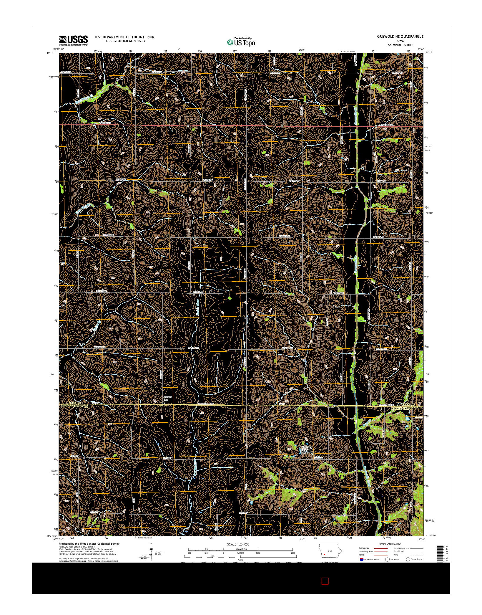 USGS US TOPO 7.5-MINUTE MAP FOR GRISWOLD NE, IA 2015