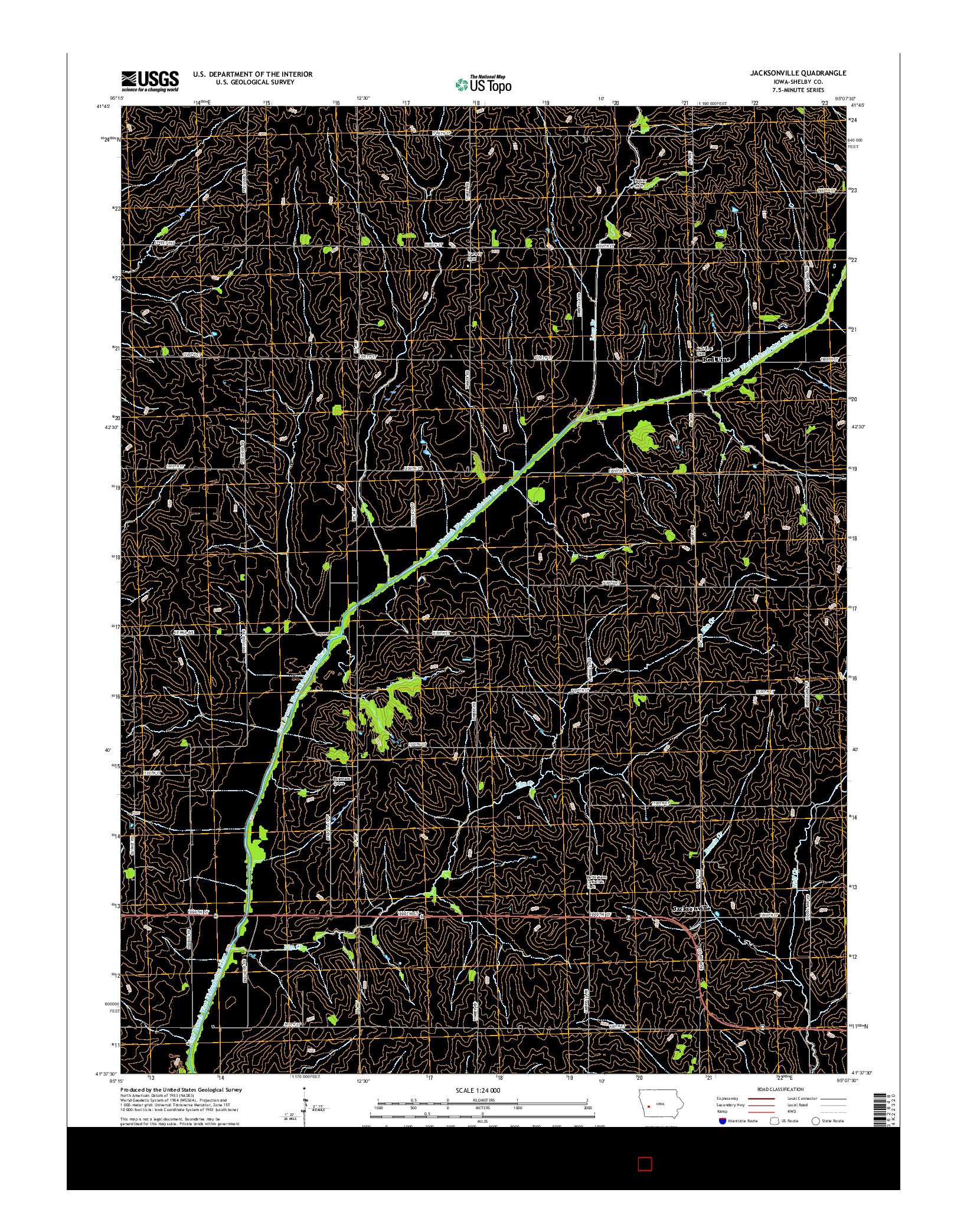 USGS US TOPO 7.5-MINUTE MAP FOR JACKSONVILLE, IA 2015