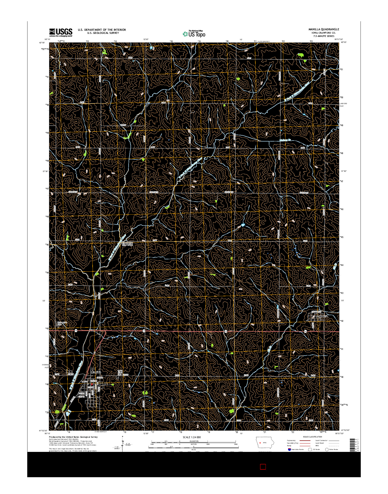 USGS US TOPO 7.5-MINUTE MAP FOR MANILLA, IA 2015