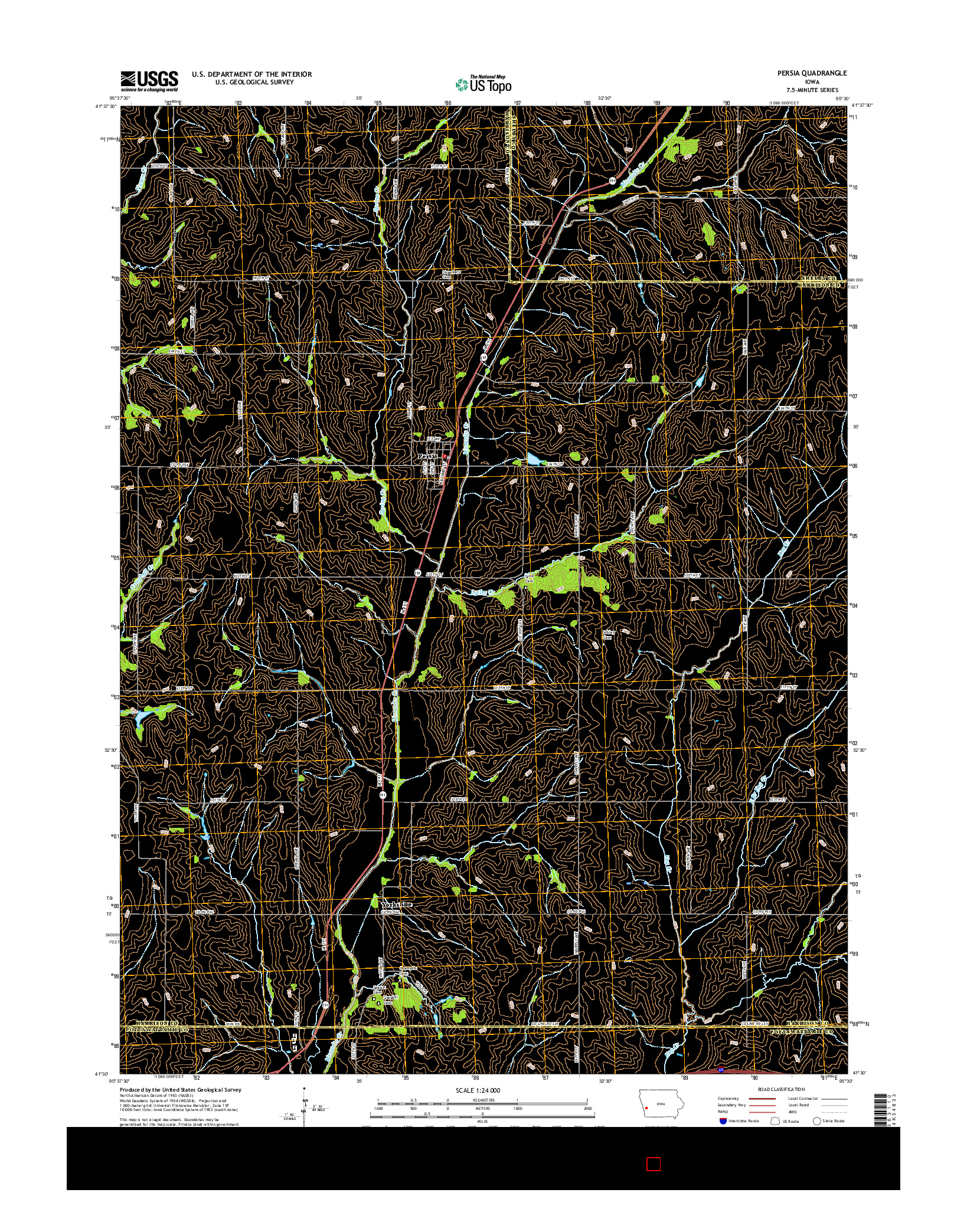 USGS US TOPO 7.5-MINUTE MAP FOR PERSIA, IA 2015