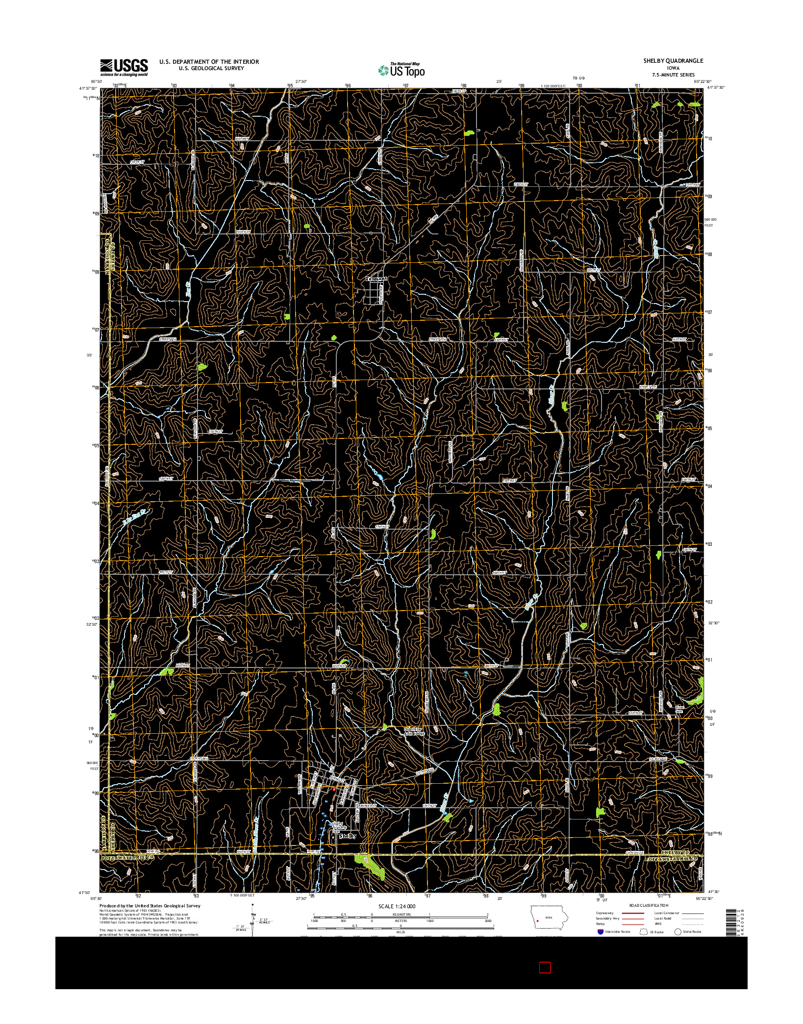 USGS US TOPO 7.5-MINUTE MAP FOR SHELBY, IA 2015