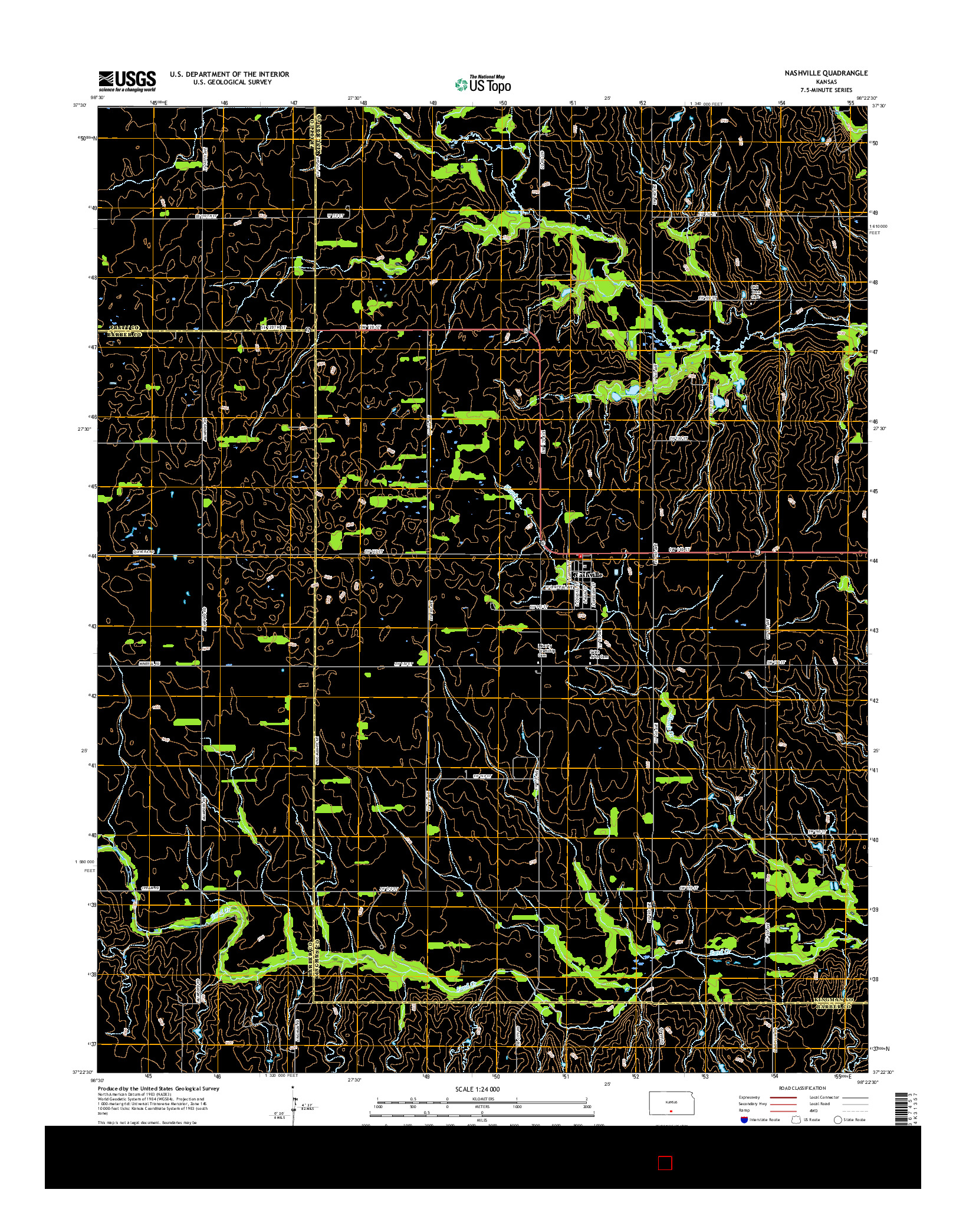 USGS US TOPO 7.5-MINUTE MAP FOR NASHVILLE, KS 2015
