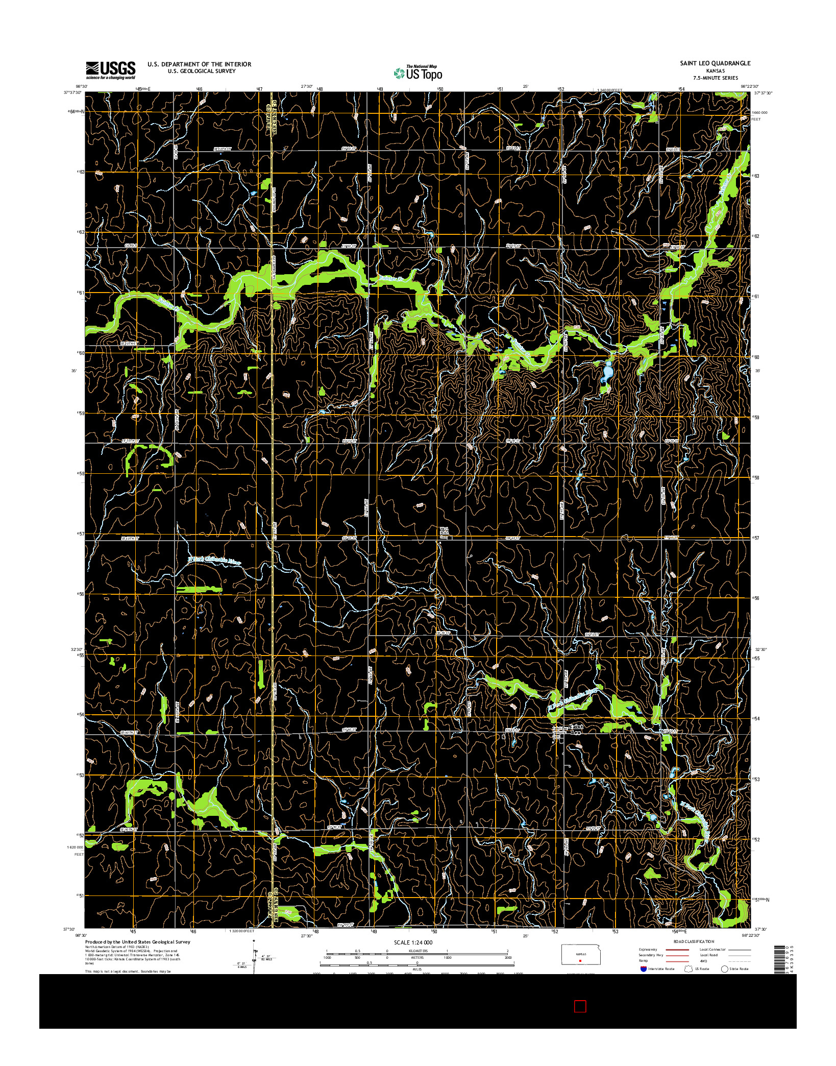 USGS US TOPO 7.5-MINUTE MAP FOR SAINT LEO, KS 2015