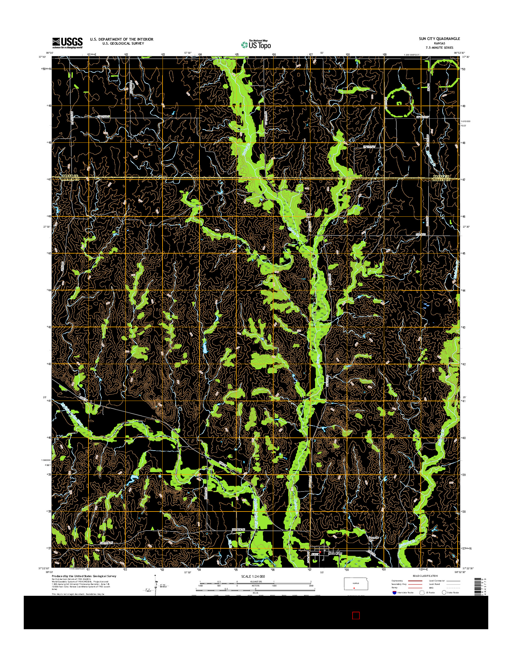 USGS US TOPO 7.5-MINUTE MAP FOR SUN CITY, KS 2015