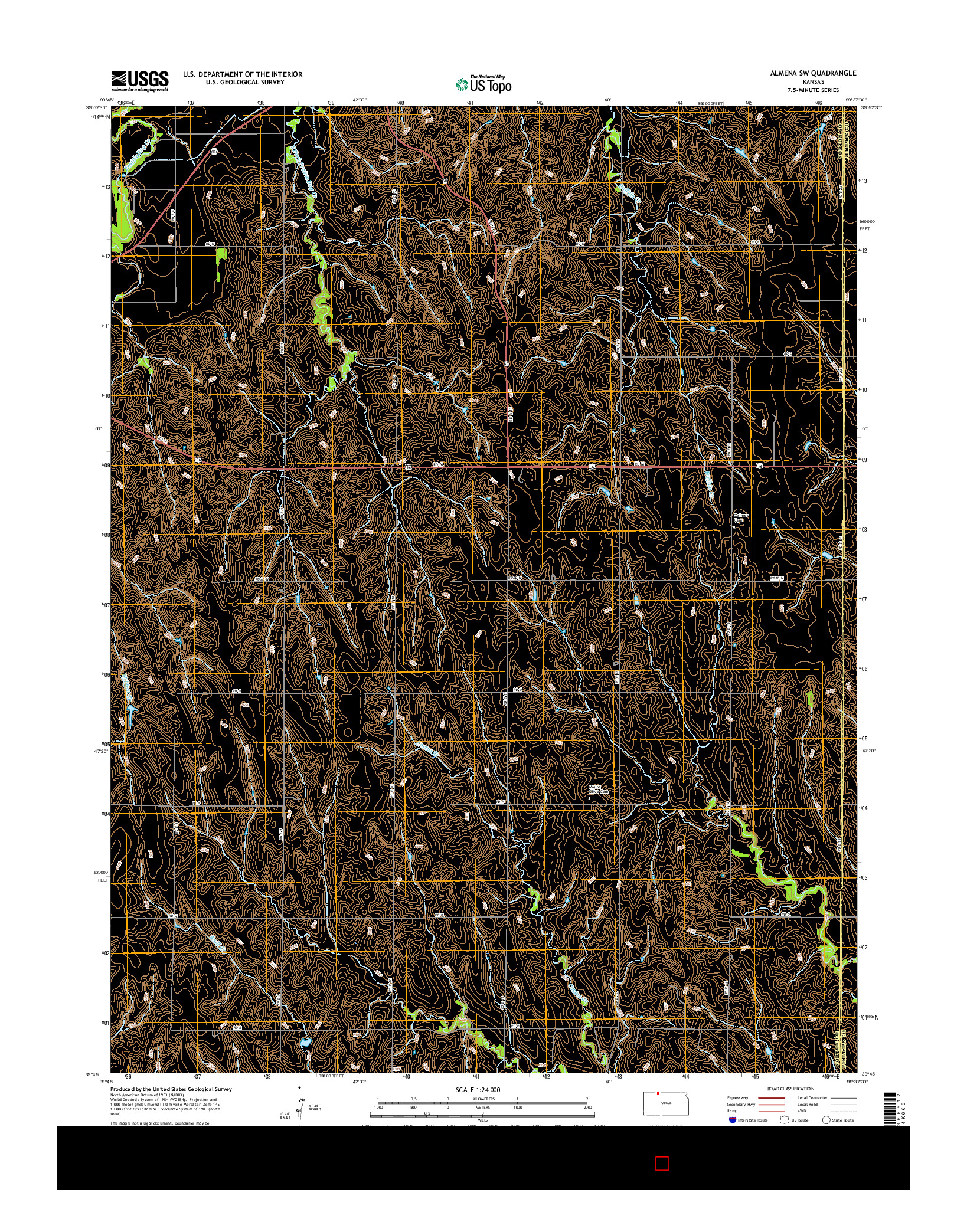 USGS US TOPO 7.5-MINUTE MAP FOR ALMENA SW, KS 2015