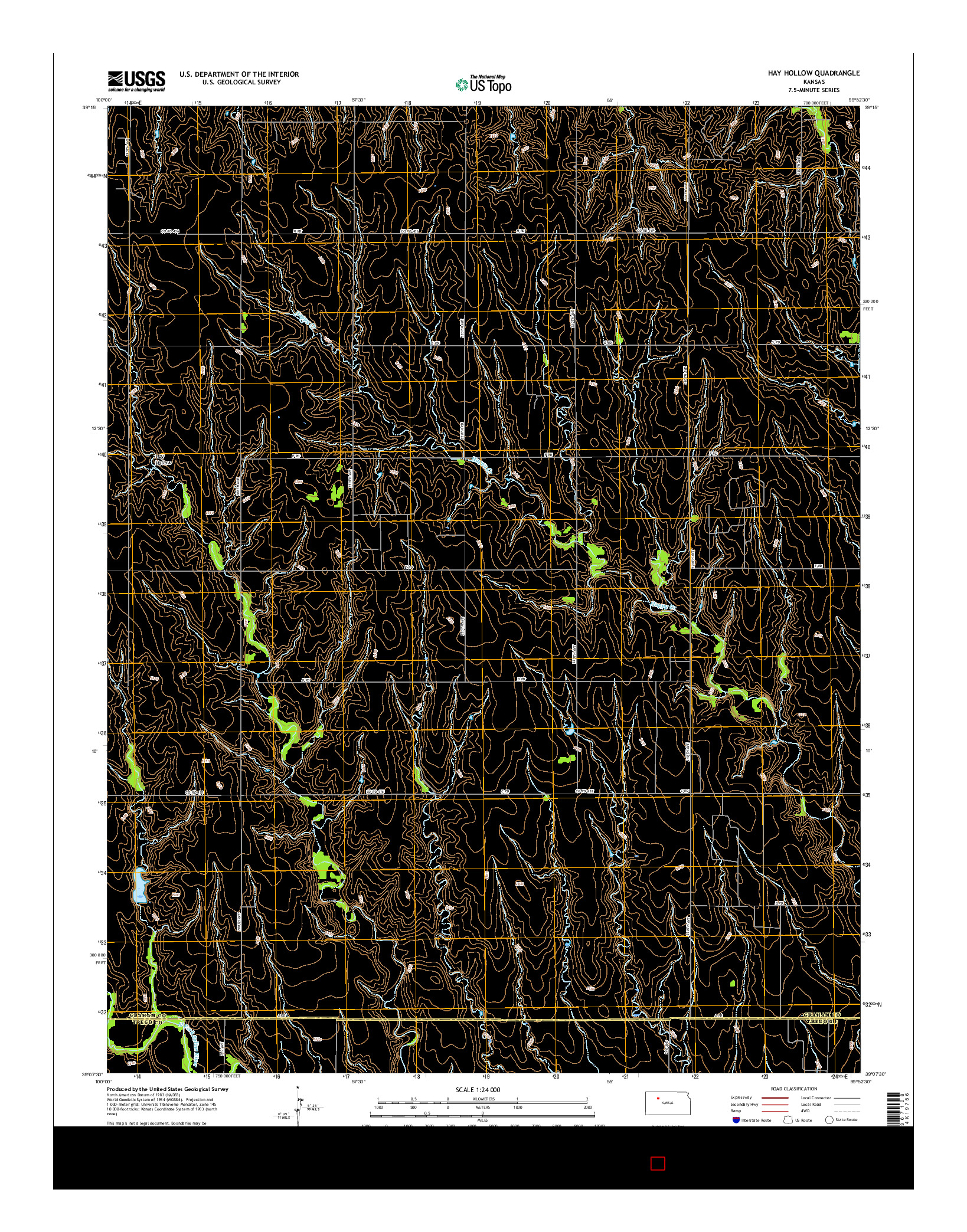 USGS US TOPO 7.5-MINUTE MAP FOR HAY HOLLOW, KS 2015