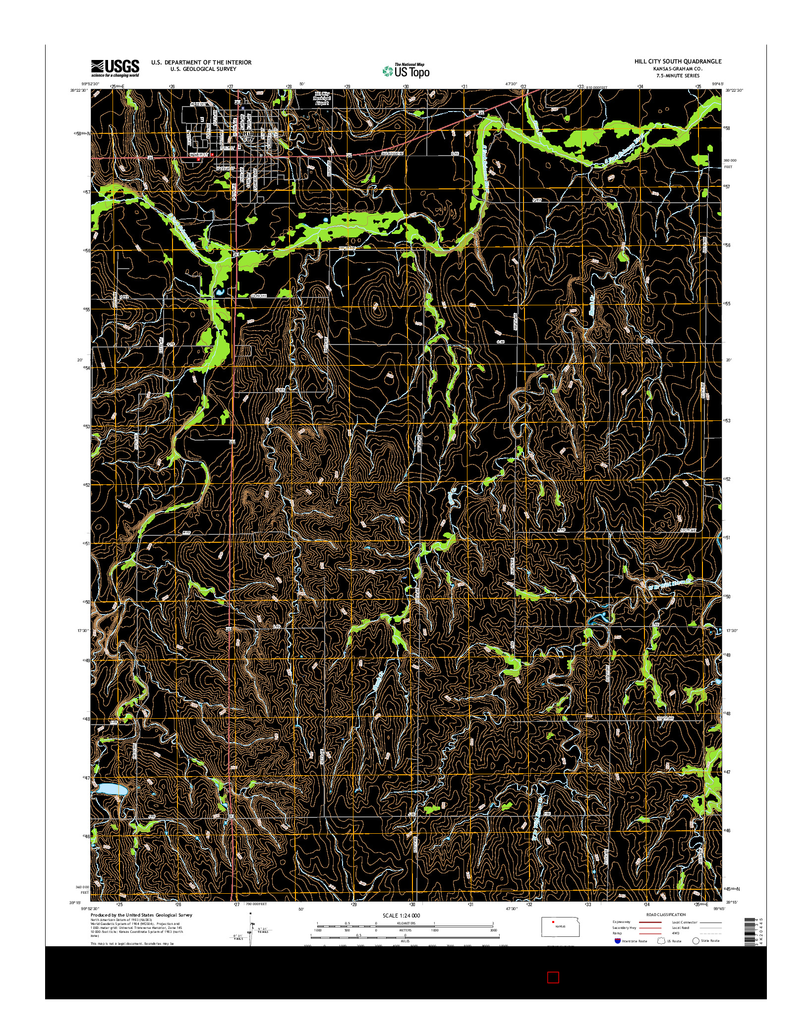 USGS US TOPO 7.5-MINUTE MAP FOR HILL CITY SOUTH, KS 2015