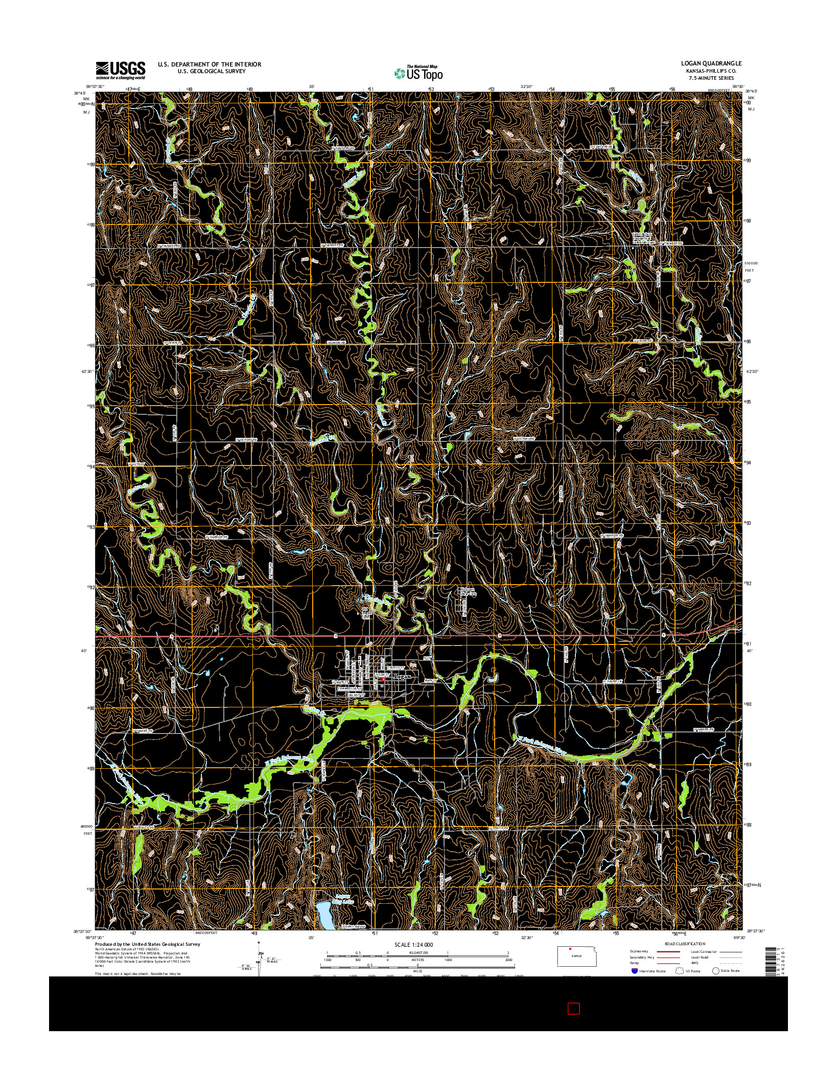 USGS US TOPO 7.5-MINUTE MAP FOR LOGAN, KS 2015