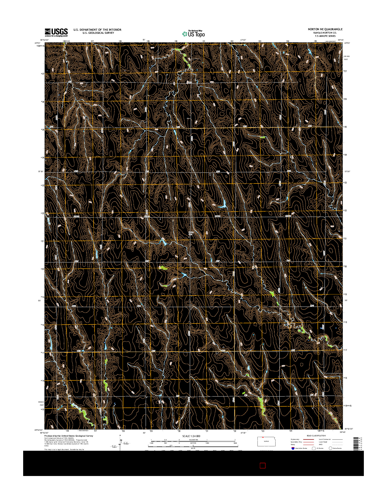 USGS US TOPO 7.5-MINUTE MAP FOR NORTON NE, KS 2015