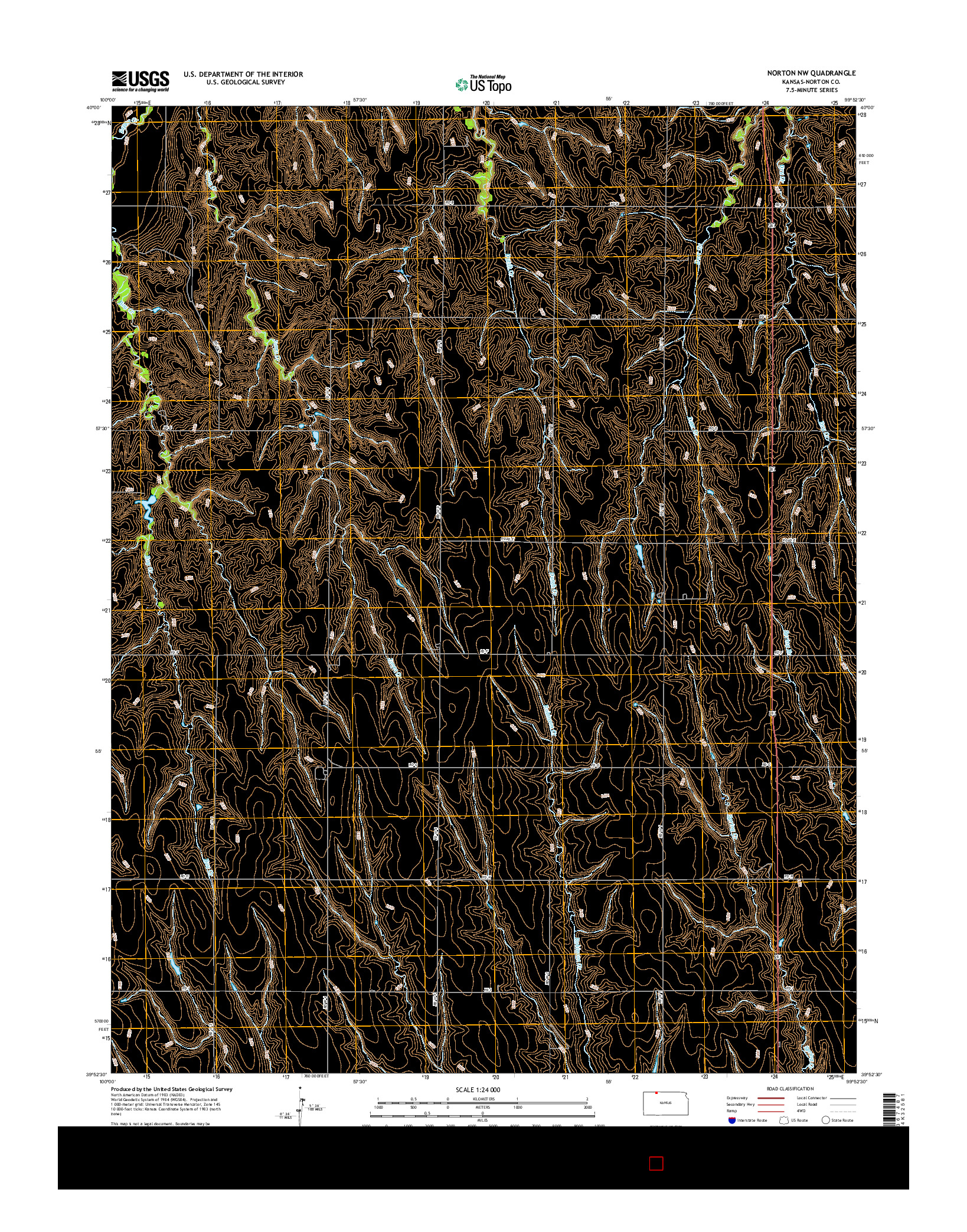 USGS US TOPO 7.5-MINUTE MAP FOR NORTON NW, KS 2015