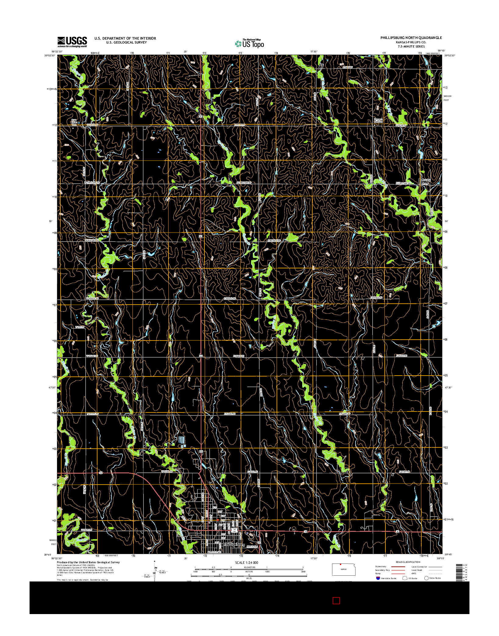 USGS US TOPO 7.5-MINUTE MAP FOR PHILLIPSBURG NORTH, KS 2015