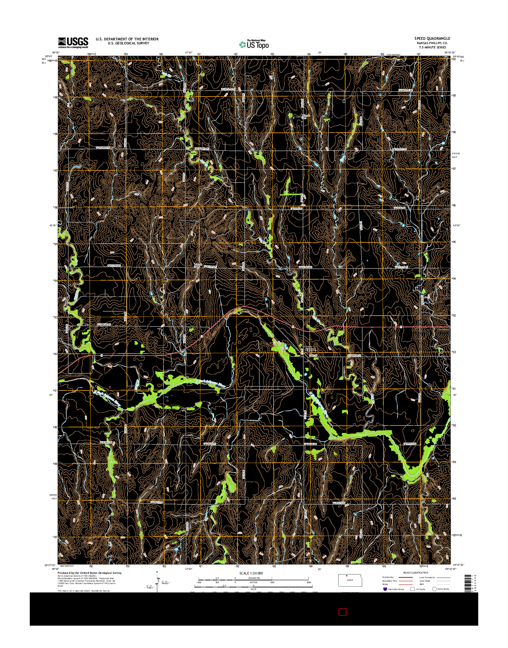 USGS US TOPO 7.5-MINUTE MAP FOR SPEED, KS 2015