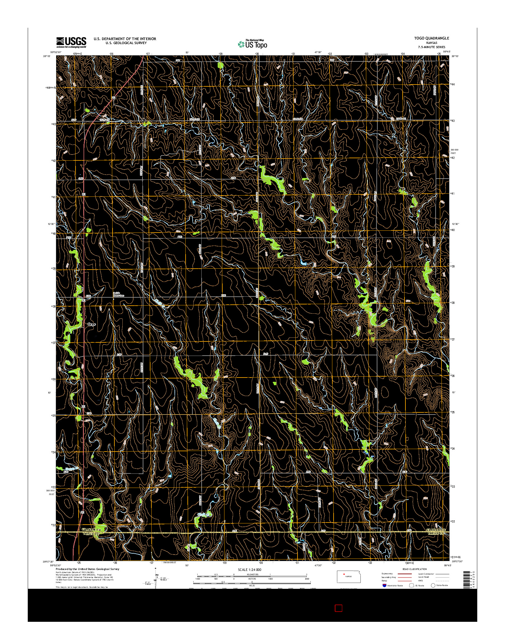 USGS US TOPO 7.5-MINUTE MAP FOR TOGO, KS 2015