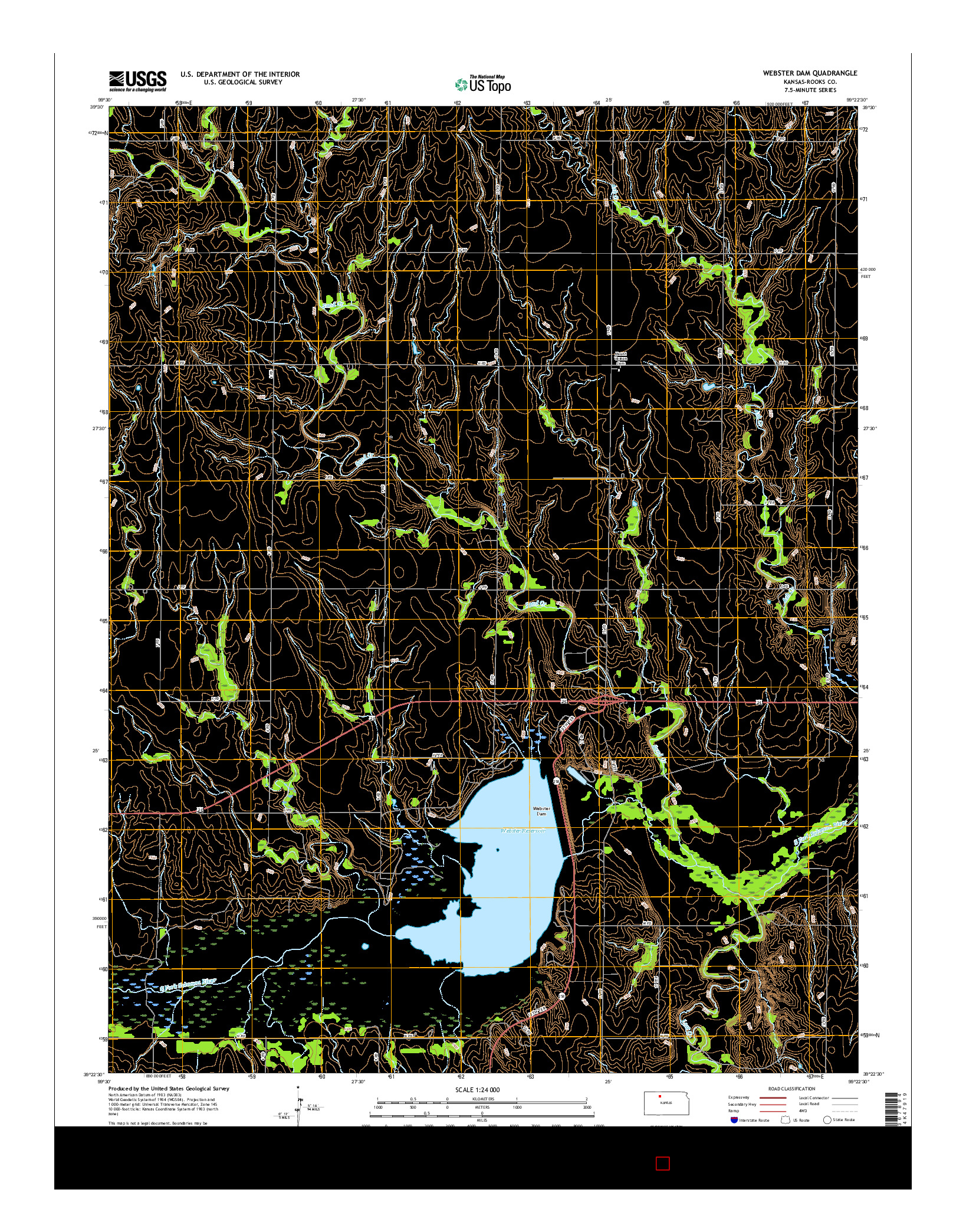USGS US TOPO 7.5-MINUTE MAP FOR WEBSTER DAM, KS 2015