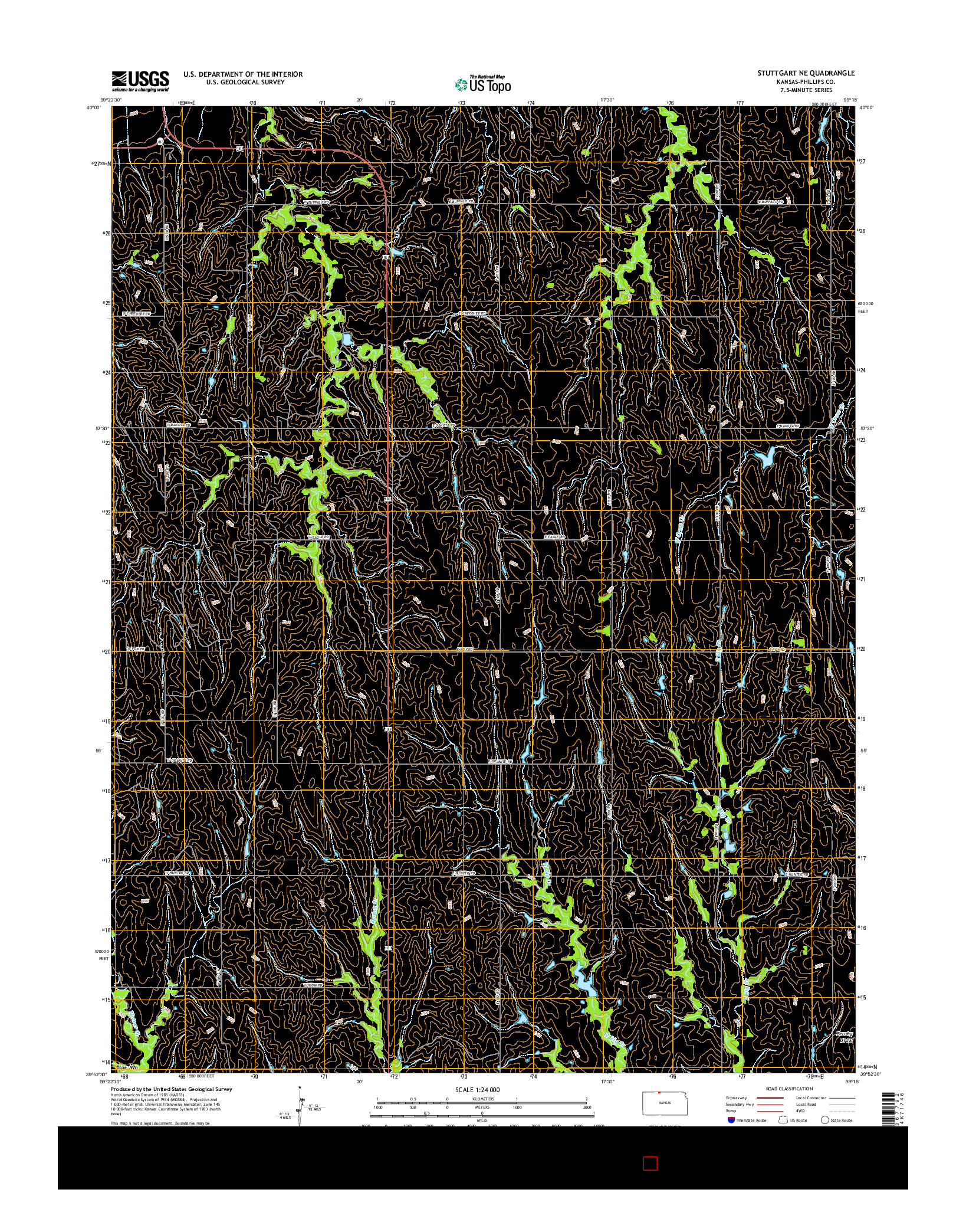 USGS US TOPO 7.5-MINUTE MAP FOR STUTTGART NE, KS 2015