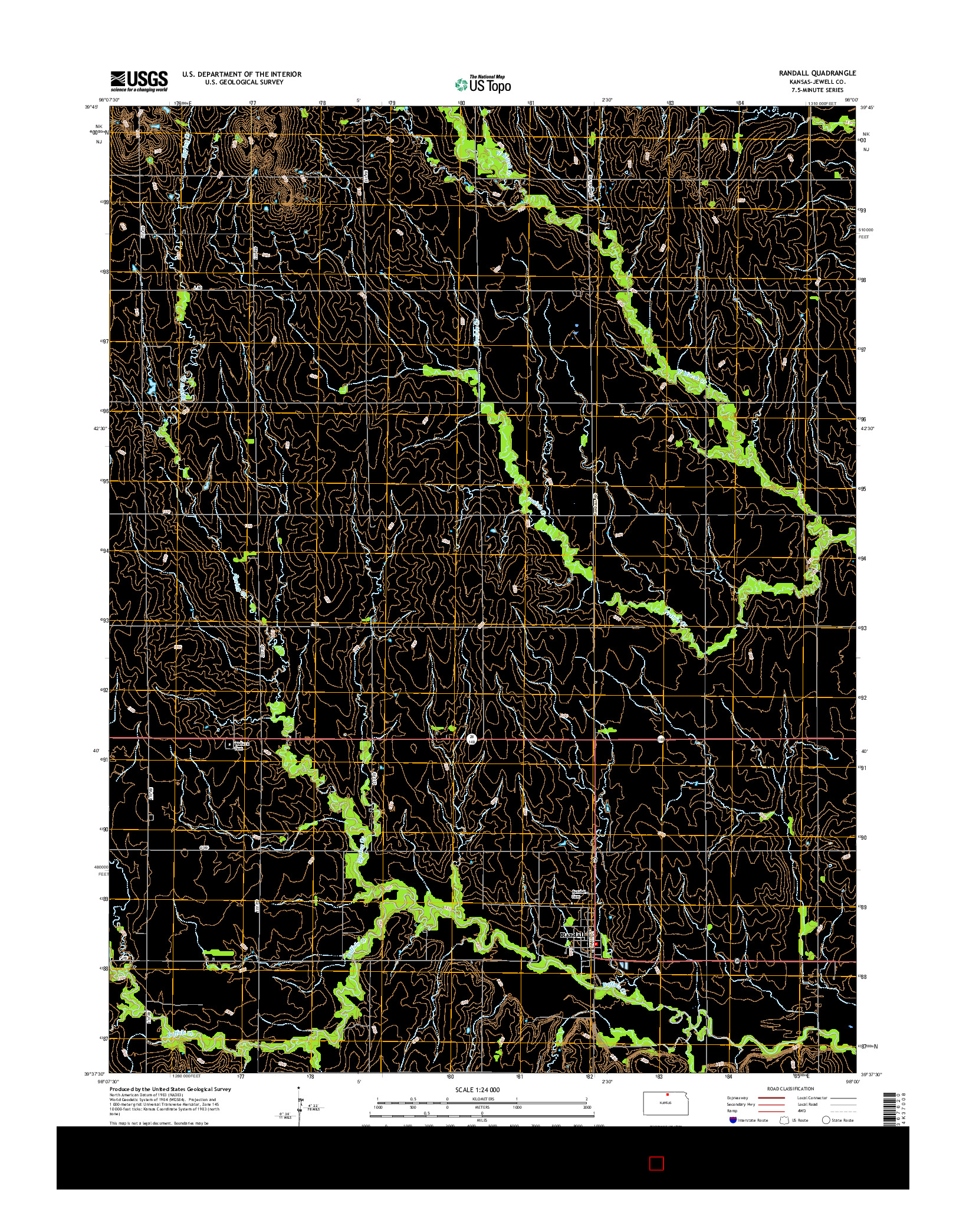 USGS US TOPO 7.5-MINUTE MAP FOR RANDALL, KS 2015