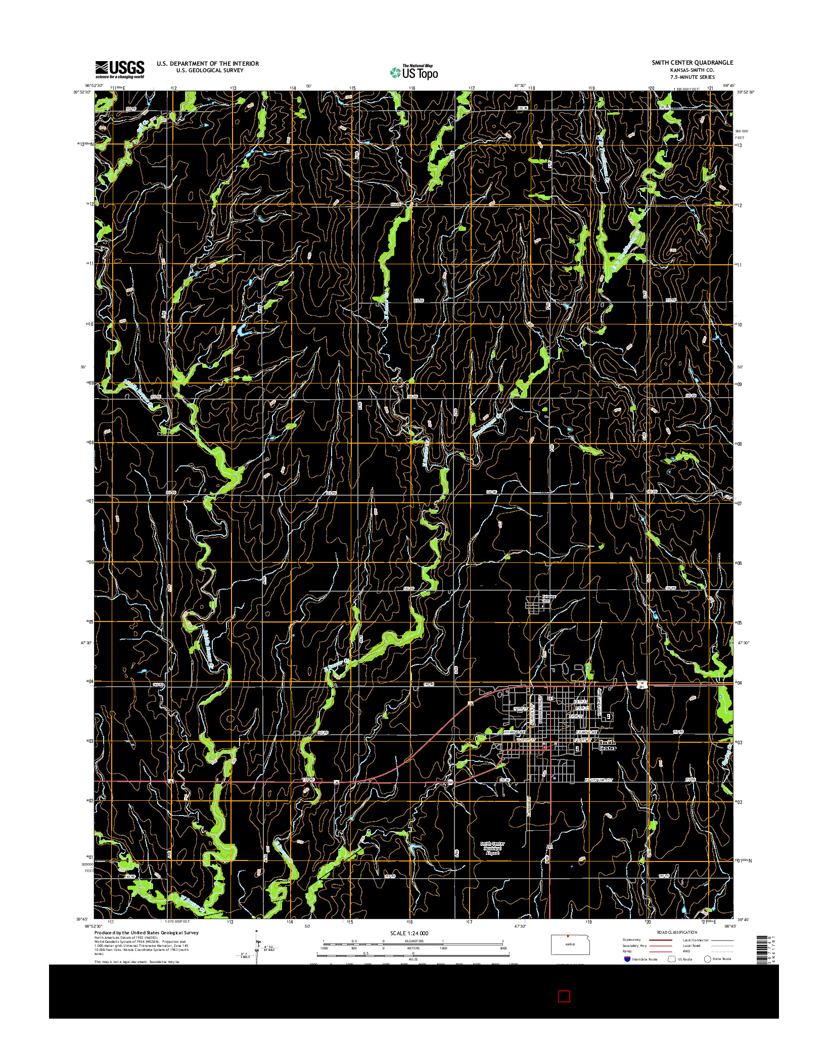 USGS US TOPO 7.5-MINUTE MAP FOR SMITH CENTER, KS 2015