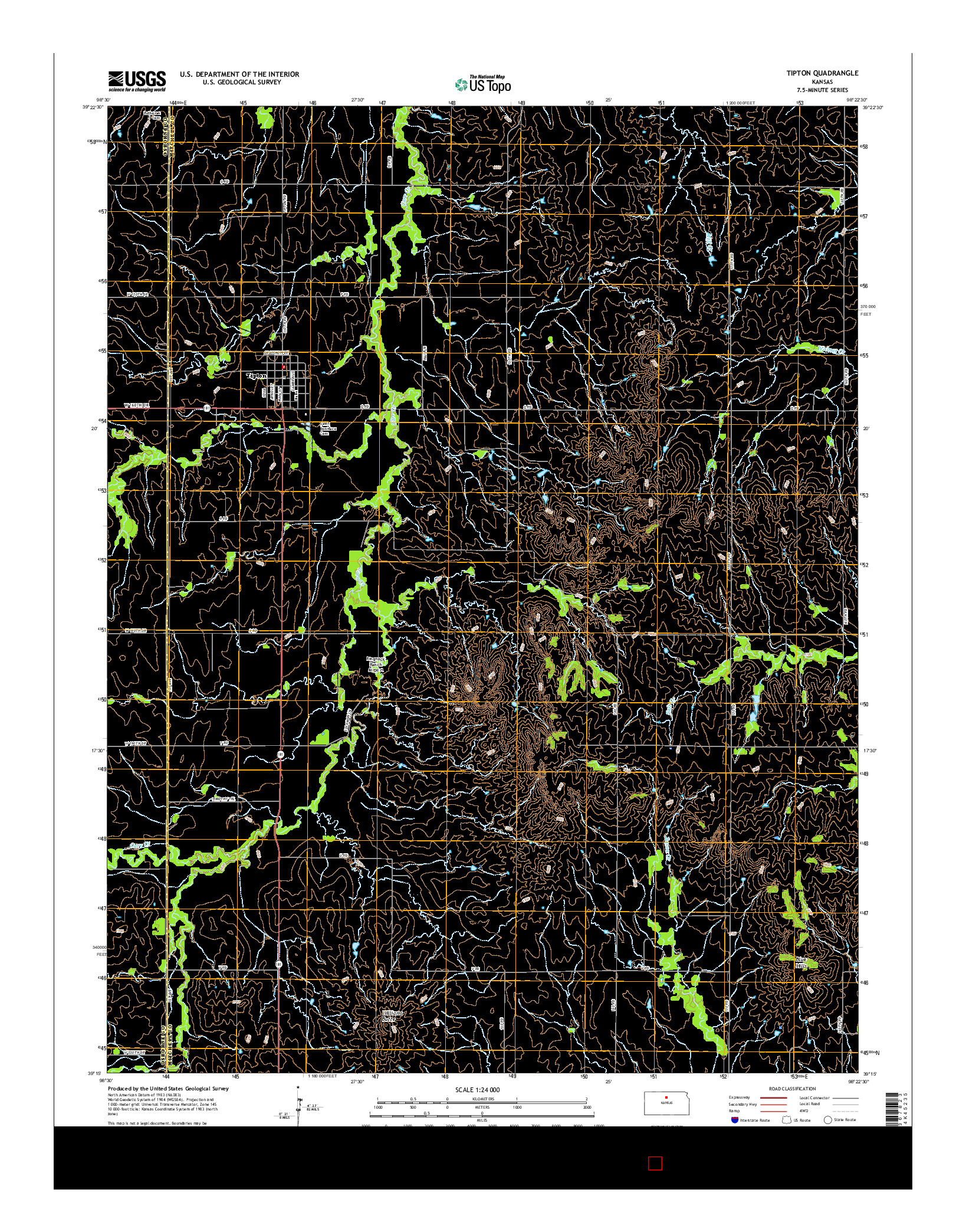 USGS US TOPO 7.5-MINUTE MAP FOR TIPTON, KS 2015