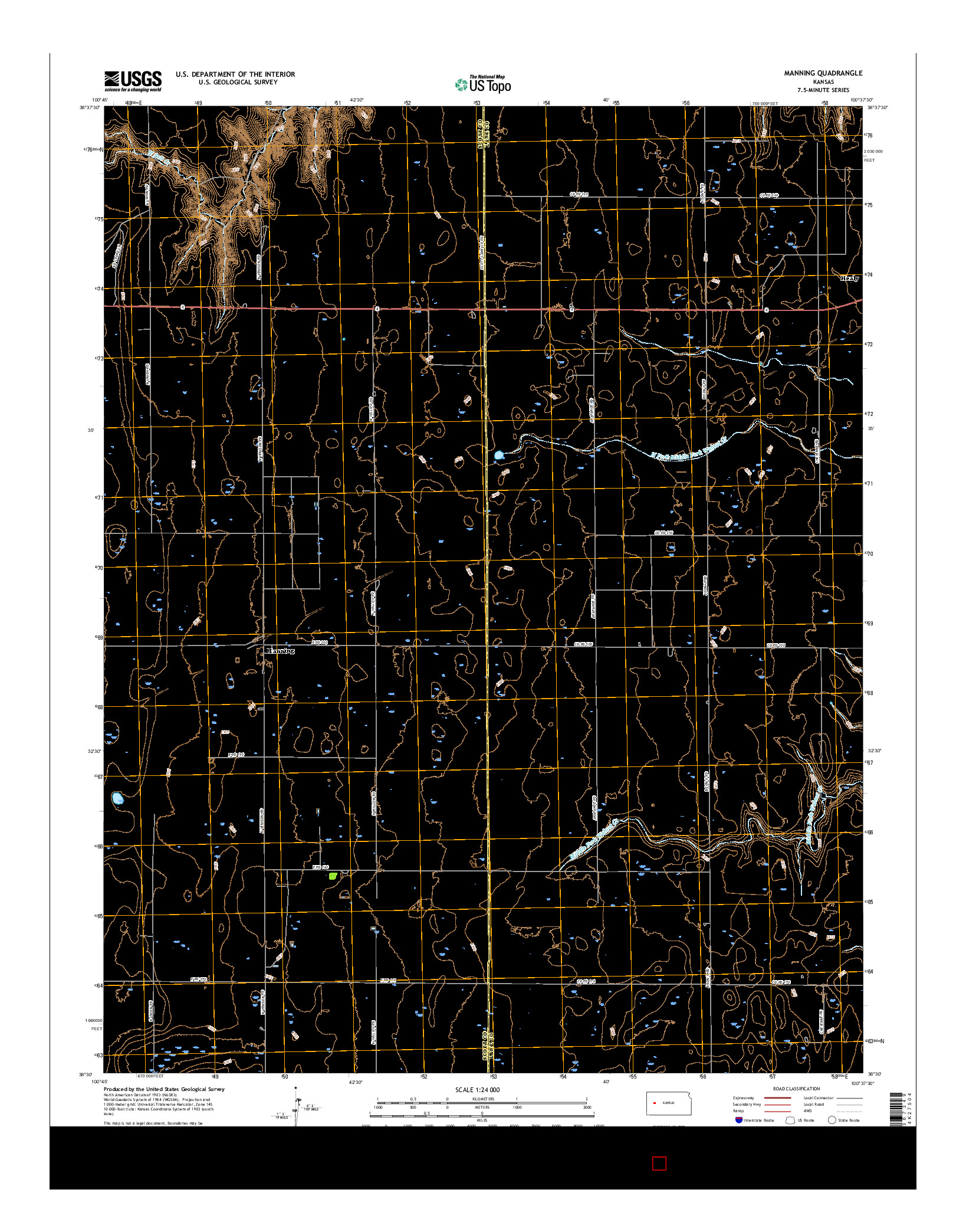 USGS US TOPO 7.5-MINUTE MAP FOR MANNING, KS 2015