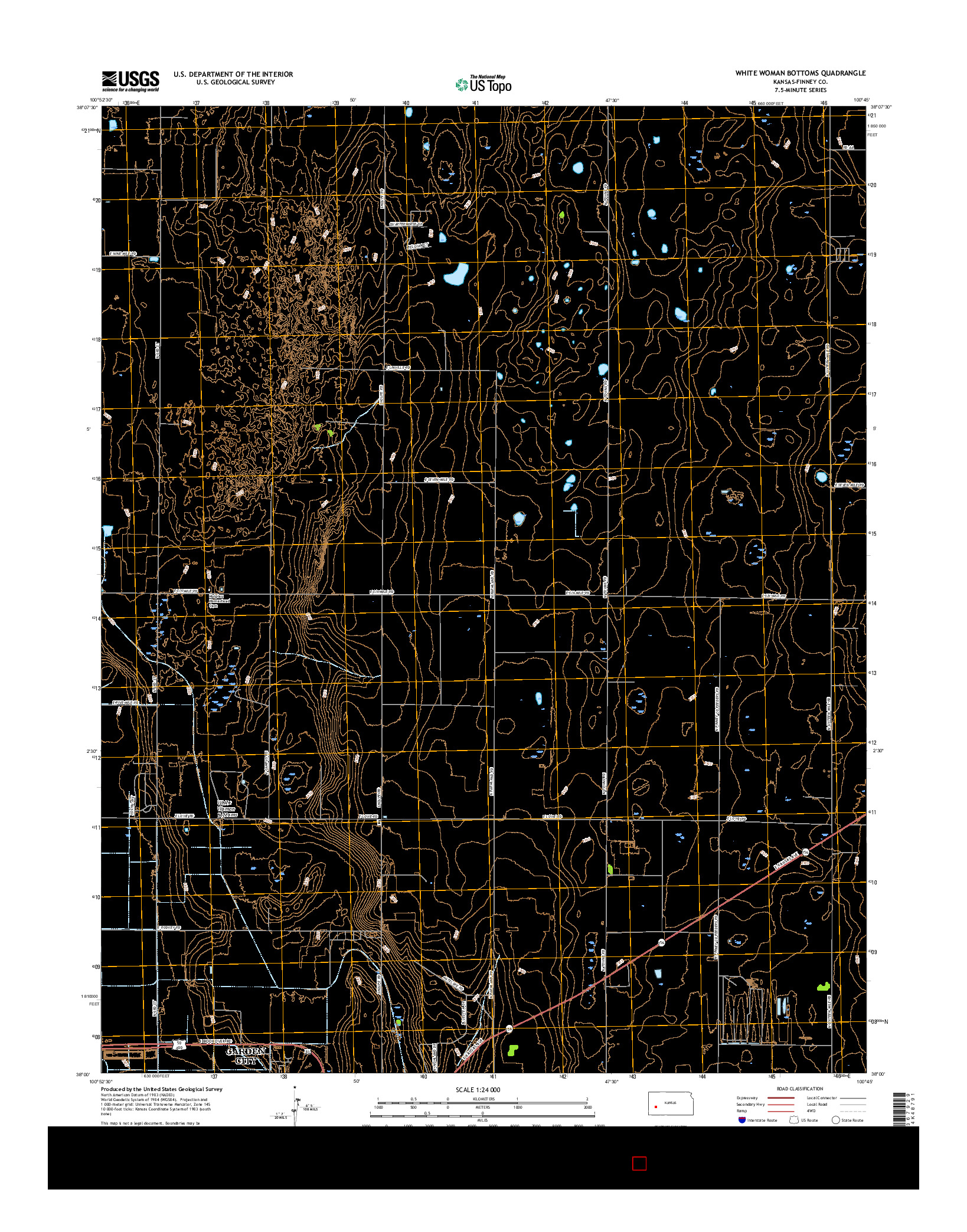 USGS US TOPO 7.5-MINUTE MAP FOR WHITE WOMAN BOTTOMS, KS 2015