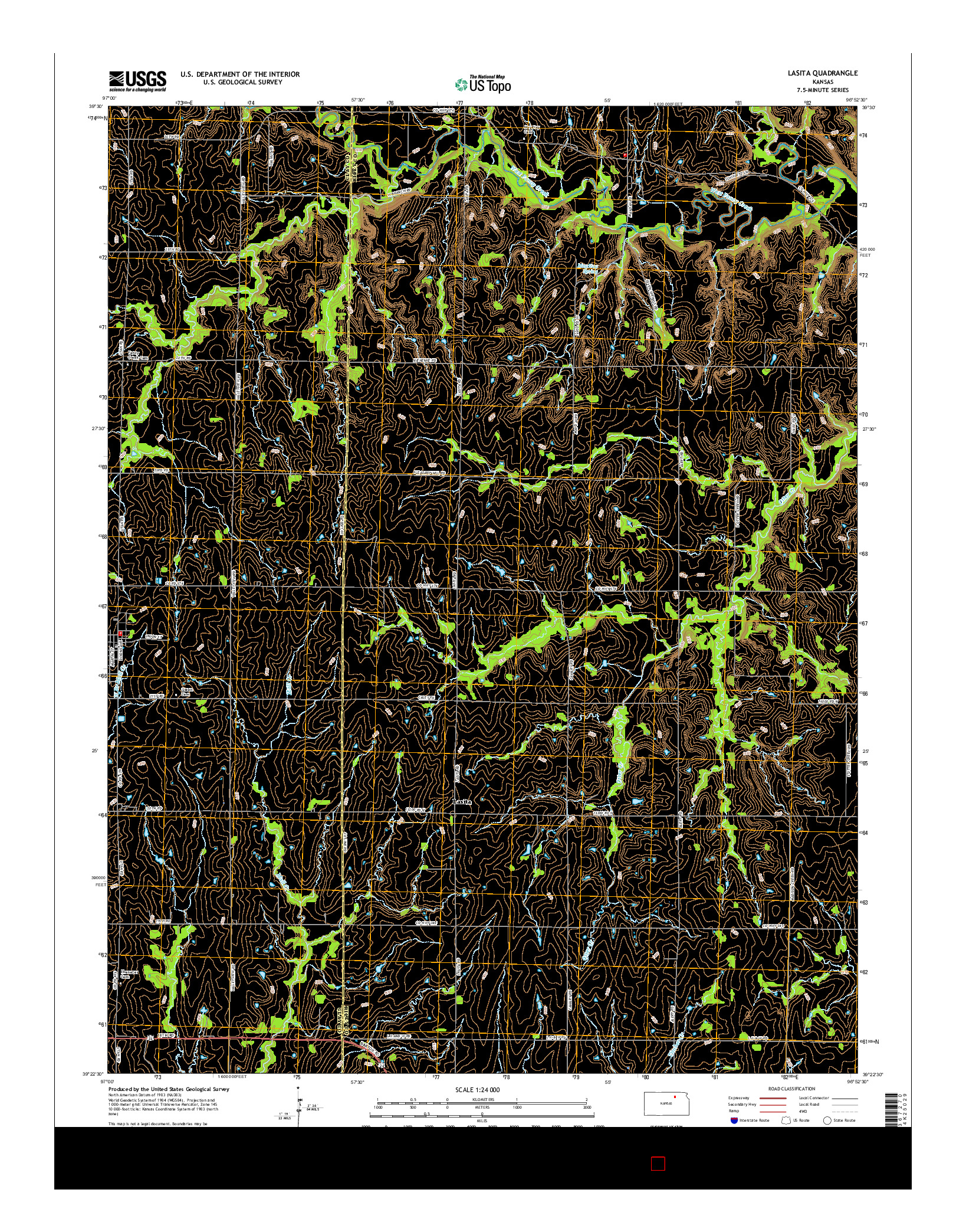 USGS US TOPO 7.5-MINUTE MAP FOR LASITA, KS 2015