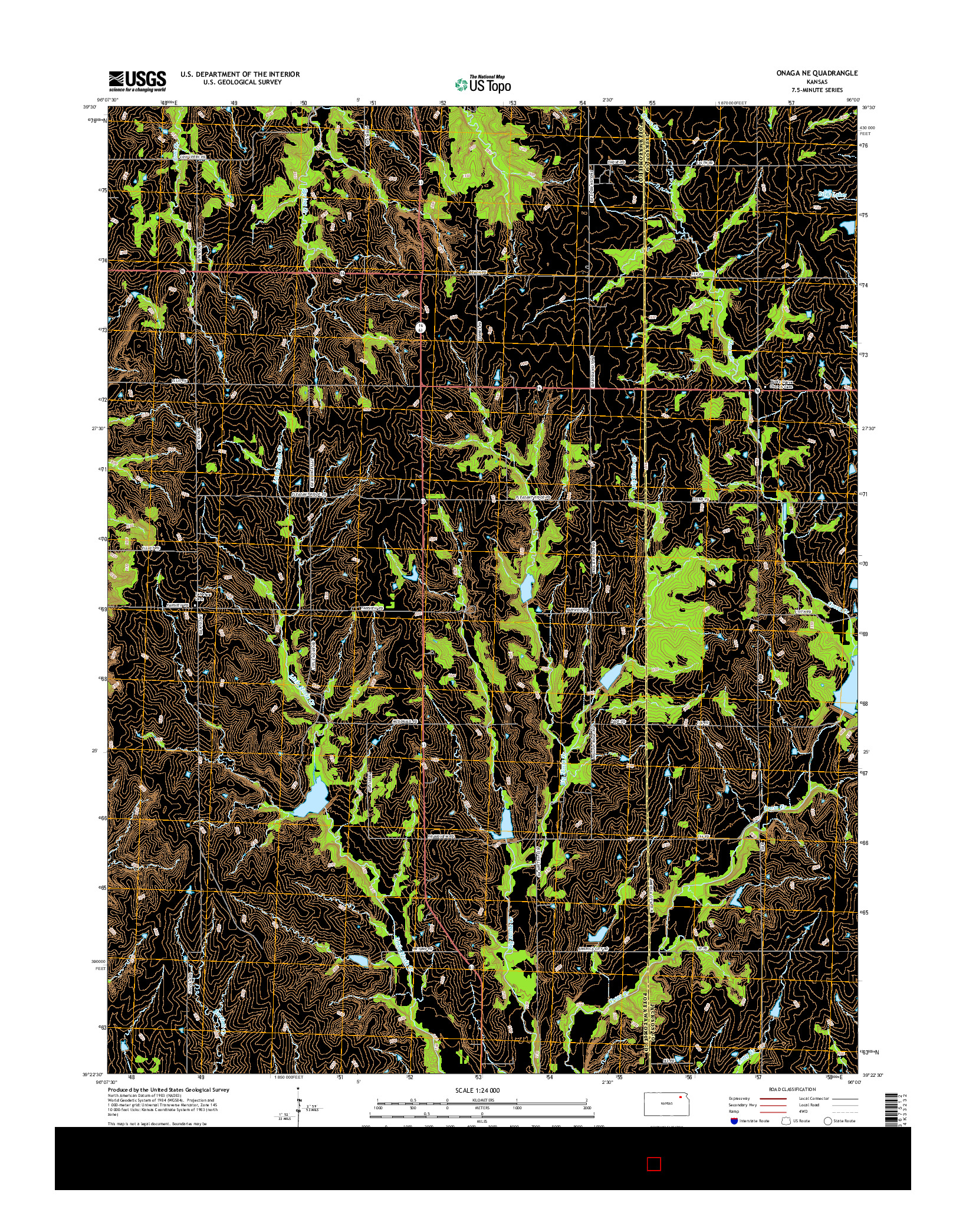 USGS US TOPO 7.5-MINUTE MAP FOR ONAGA NE, KS 2015