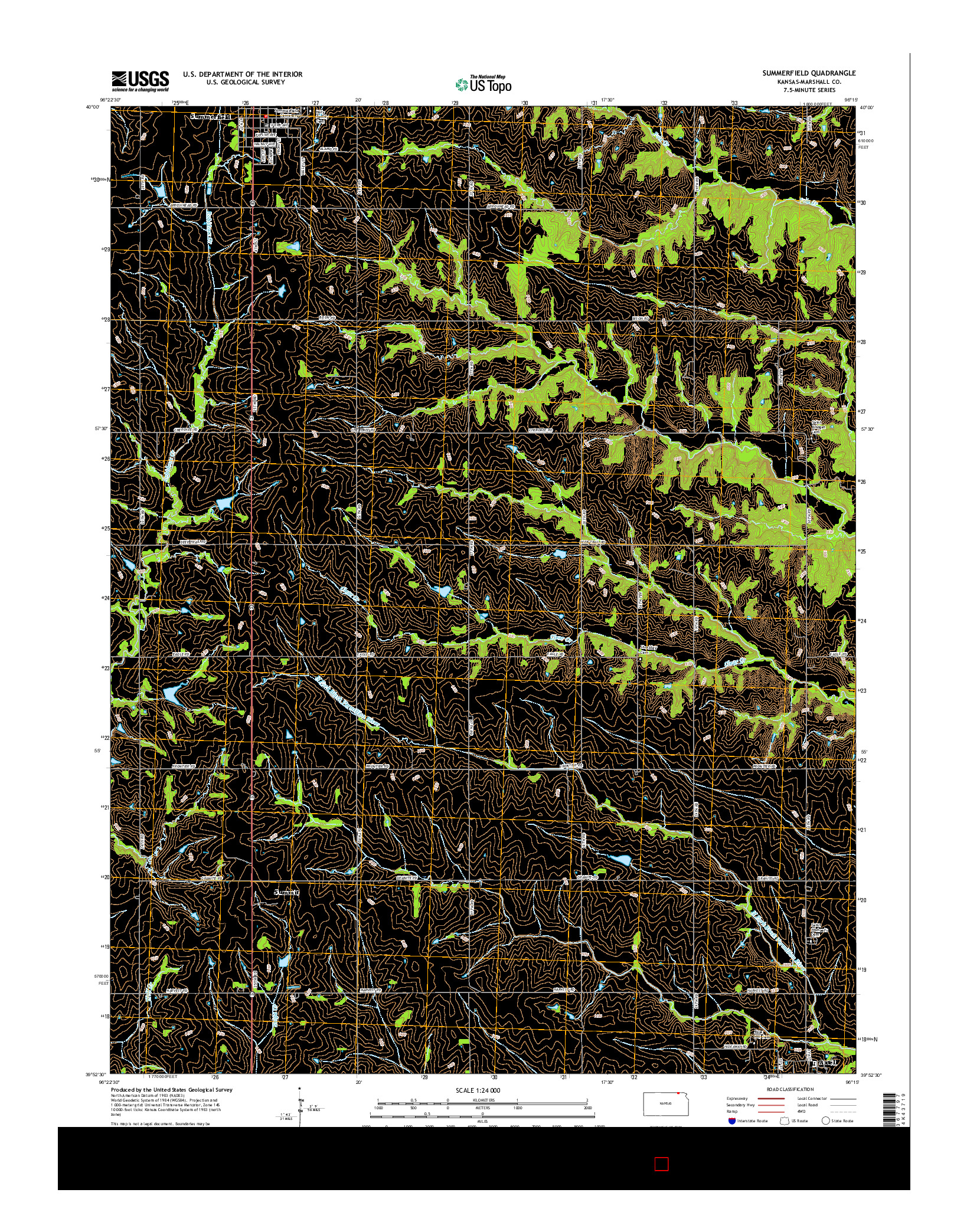 USGS US TOPO 7.5-MINUTE MAP FOR SUMMERFIELD, KS 2015