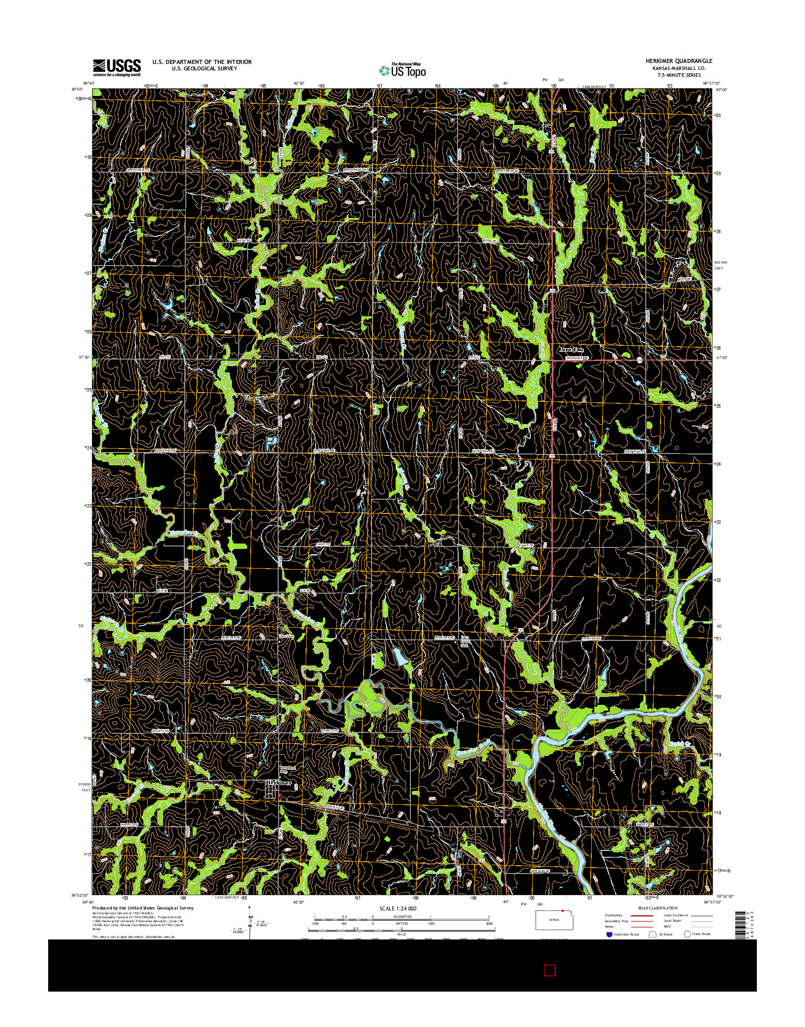 USGS US TOPO 7.5-MINUTE MAP FOR HERKIMER, KS 2015