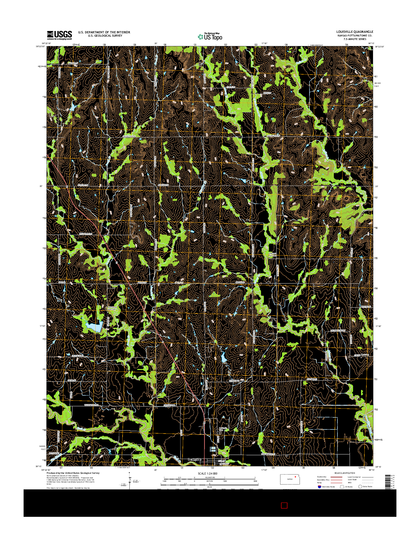 USGS US TOPO 7.5-MINUTE MAP FOR LOUISVILLE, KS 2015