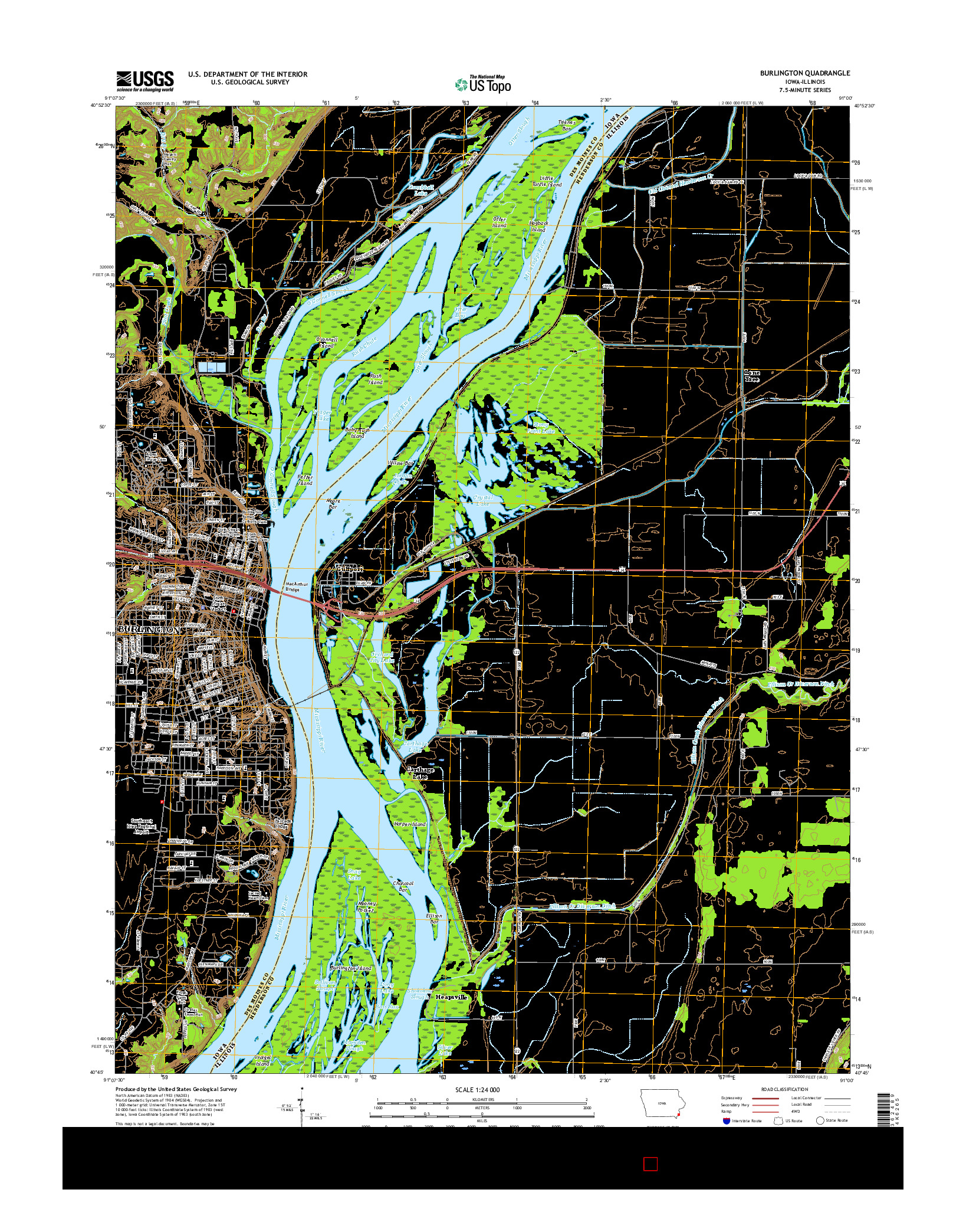 USGS US TOPO 7.5-MINUTE MAP FOR BURLINGTON, IA-IL 2015