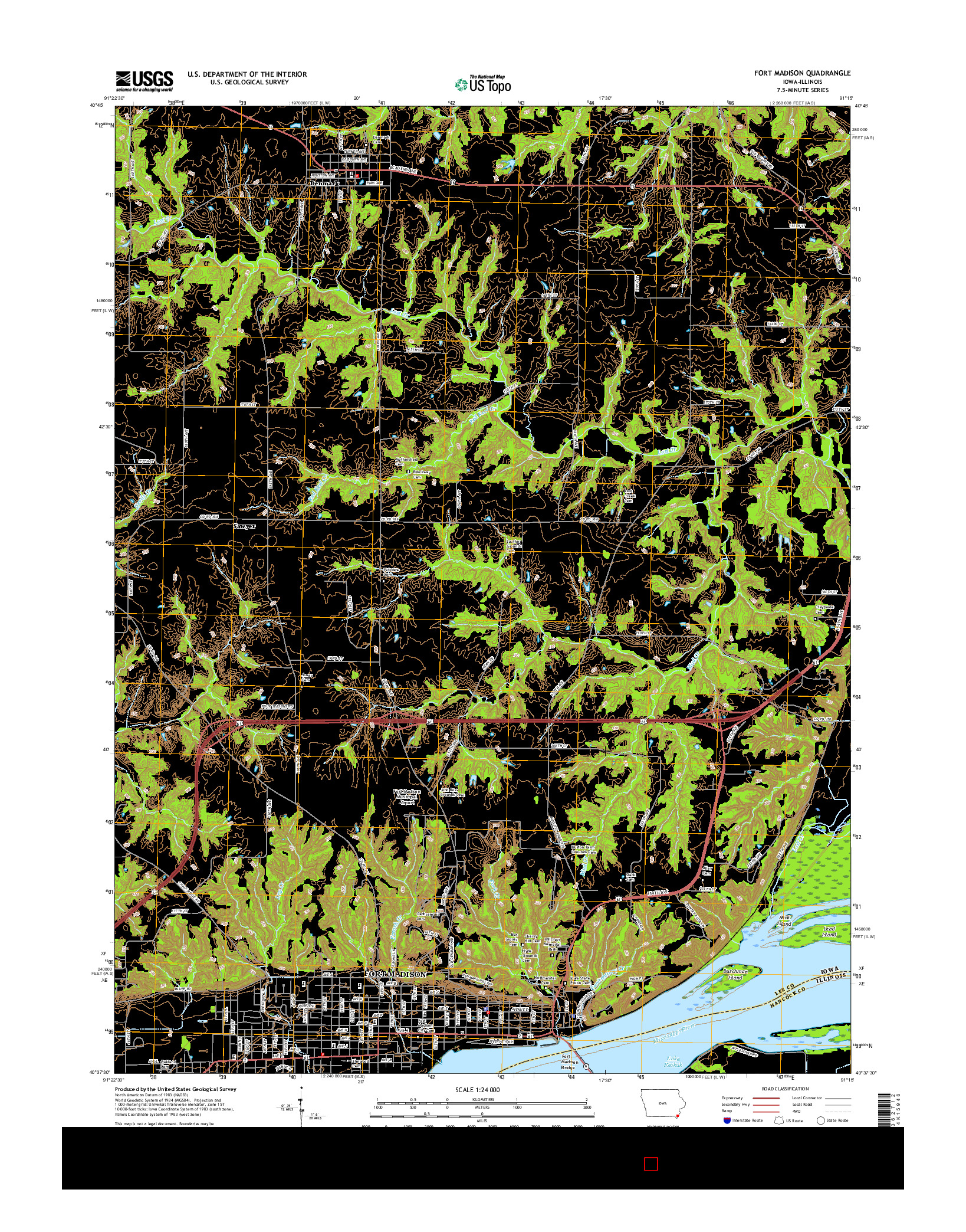 USGS US TOPO 7.5-MINUTE MAP FOR FORT MADISON, IA-IL 2015