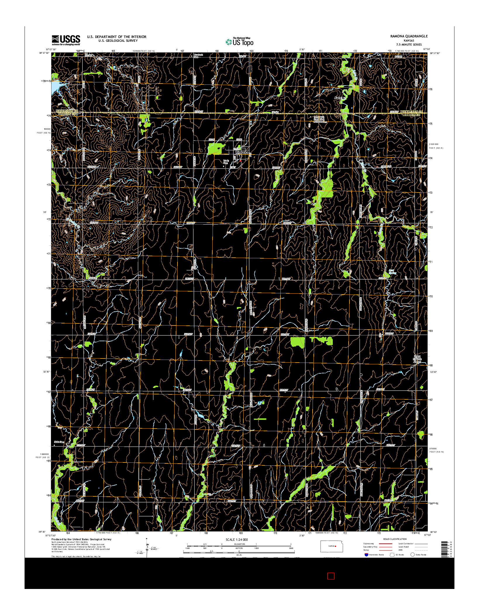 USGS US TOPO 7.5-MINUTE MAP FOR RAMONA, KS 2015