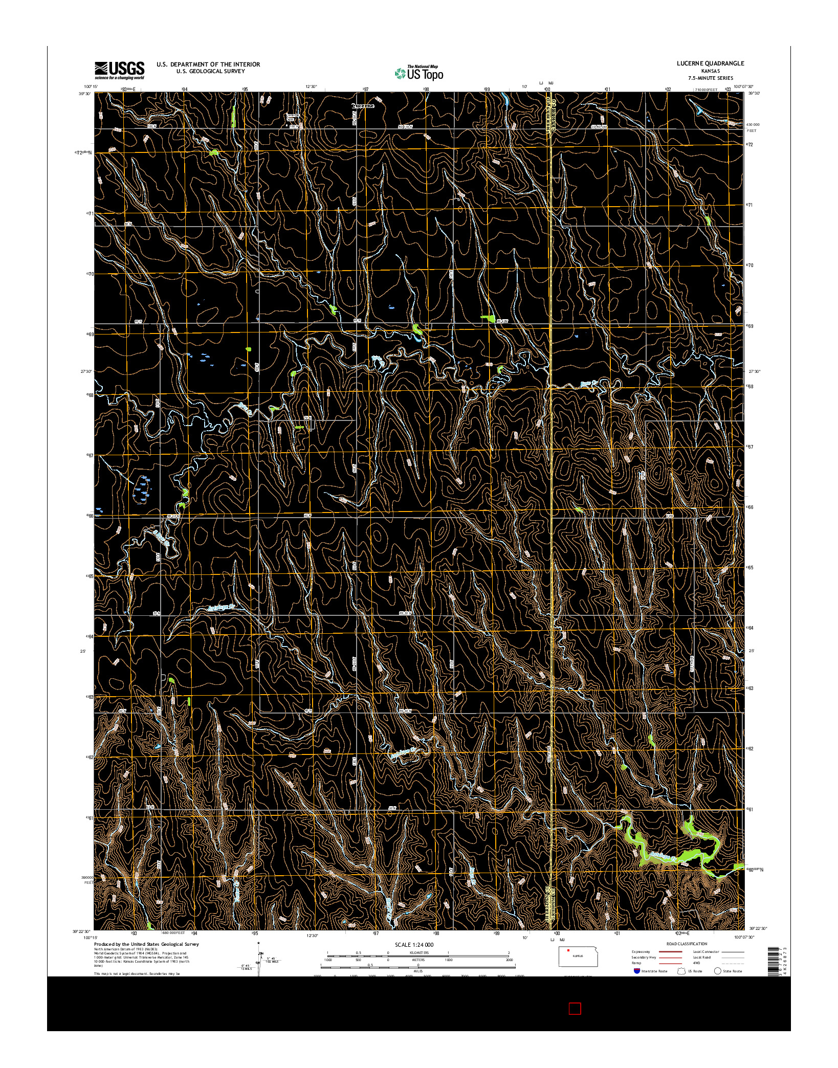 USGS US TOPO 7.5-MINUTE MAP FOR LUCERNE, KS 2015