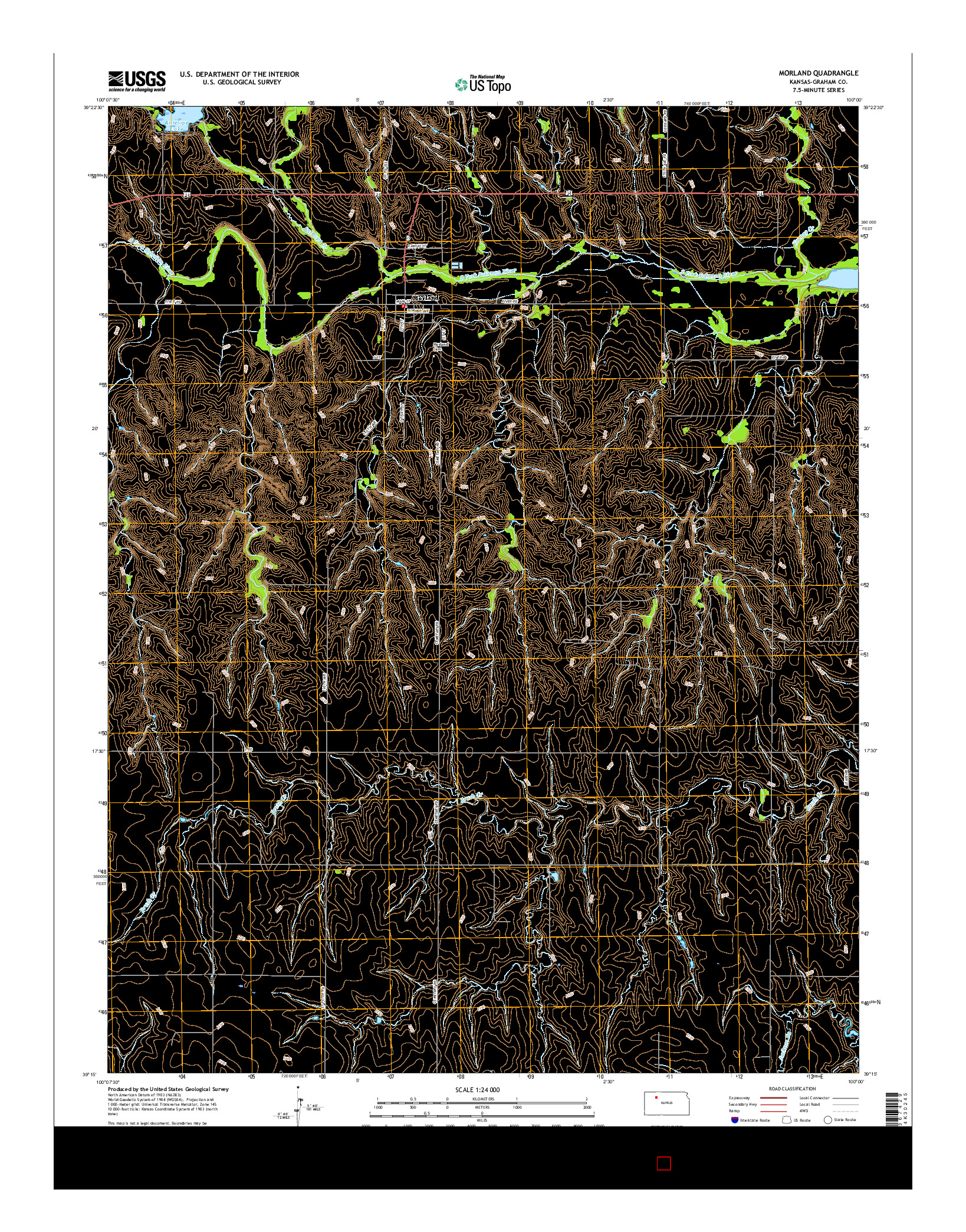 USGS US TOPO 7.5-MINUTE MAP FOR MORLAND, KS 2015