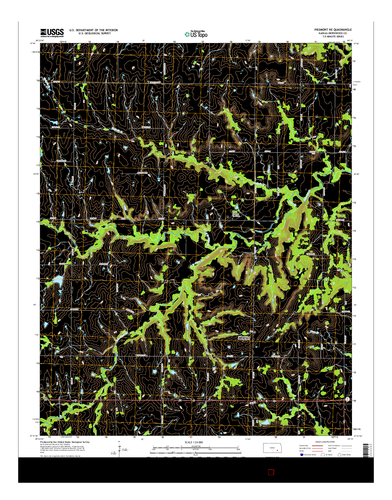 USGS US TOPO 7.5-MINUTE MAP FOR PIEDMONT NE, KS 2015