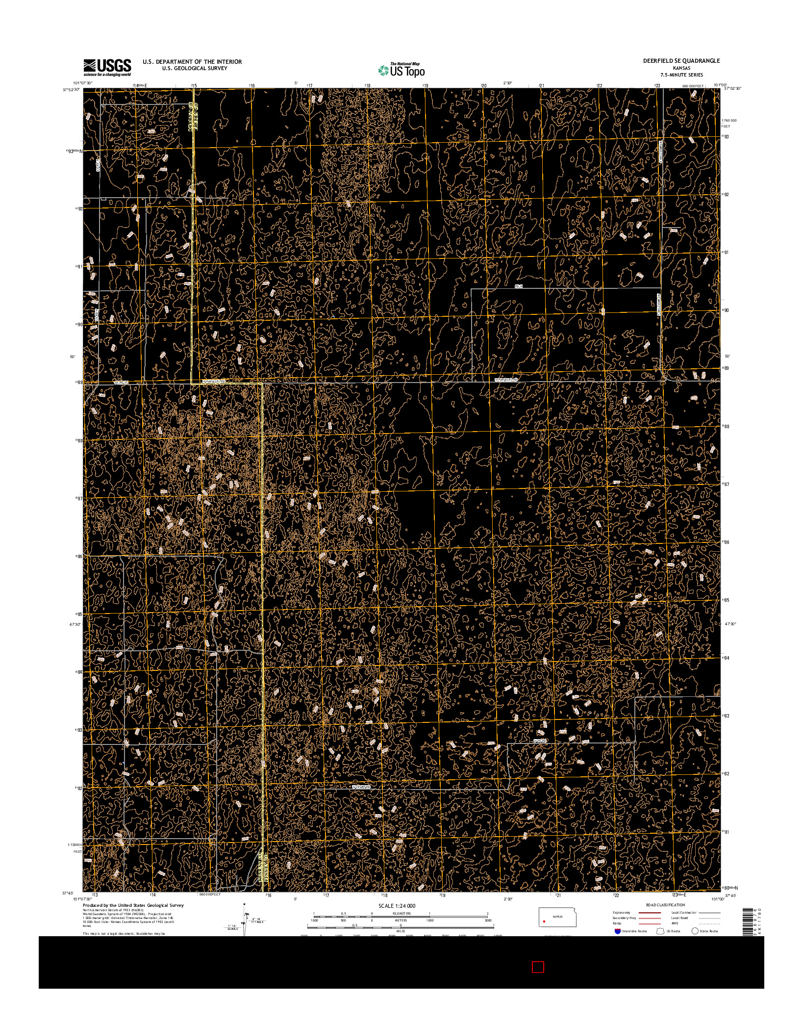 USGS US TOPO 7.5-MINUTE MAP FOR DEERFIELD SE, KS 2015