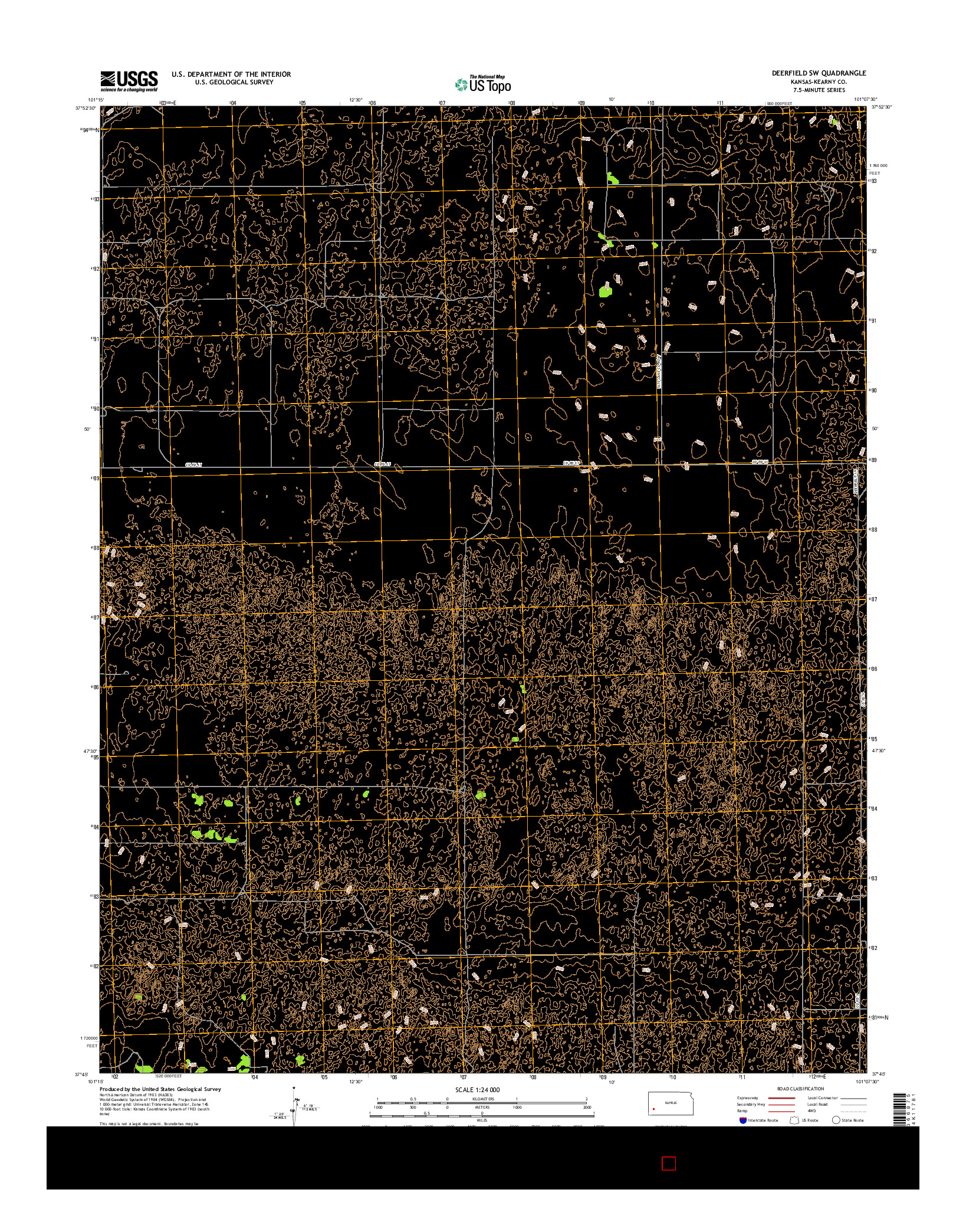 USGS US TOPO 7.5-MINUTE MAP FOR DEERFIELD SW, KS 2015