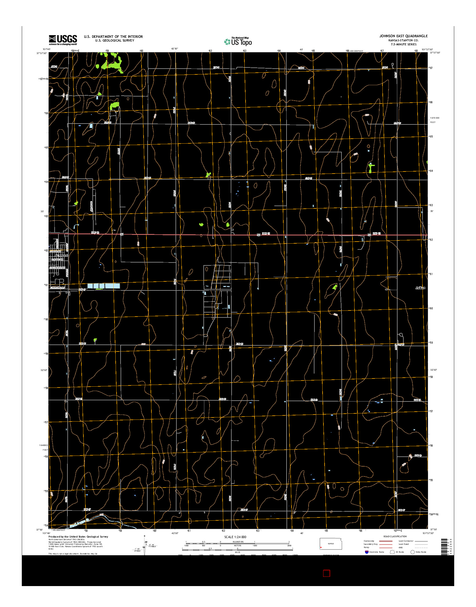 USGS US TOPO 7.5-MINUTE MAP FOR JOHNSON EAST, KS 2015