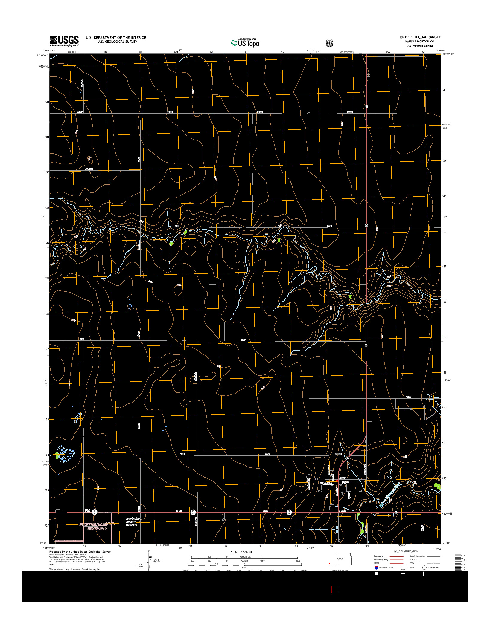 USGS US TOPO 7.5-MINUTE MAP FOR RICHFIELD, KS 2015
