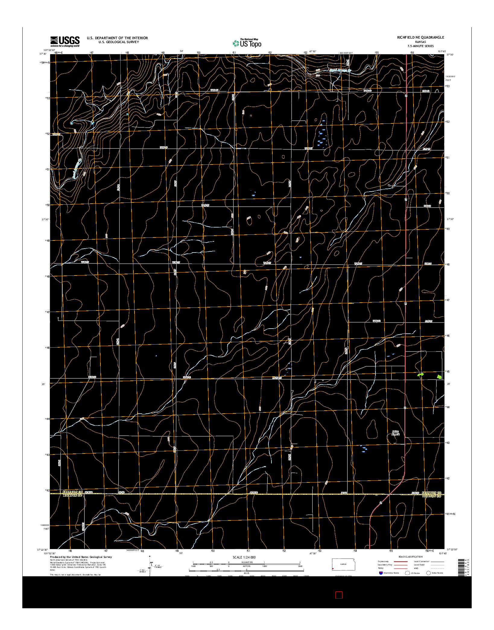 USGS US TOPO 7.5-MINUTE MAP FOR RICHFIELD NE, KS 2015