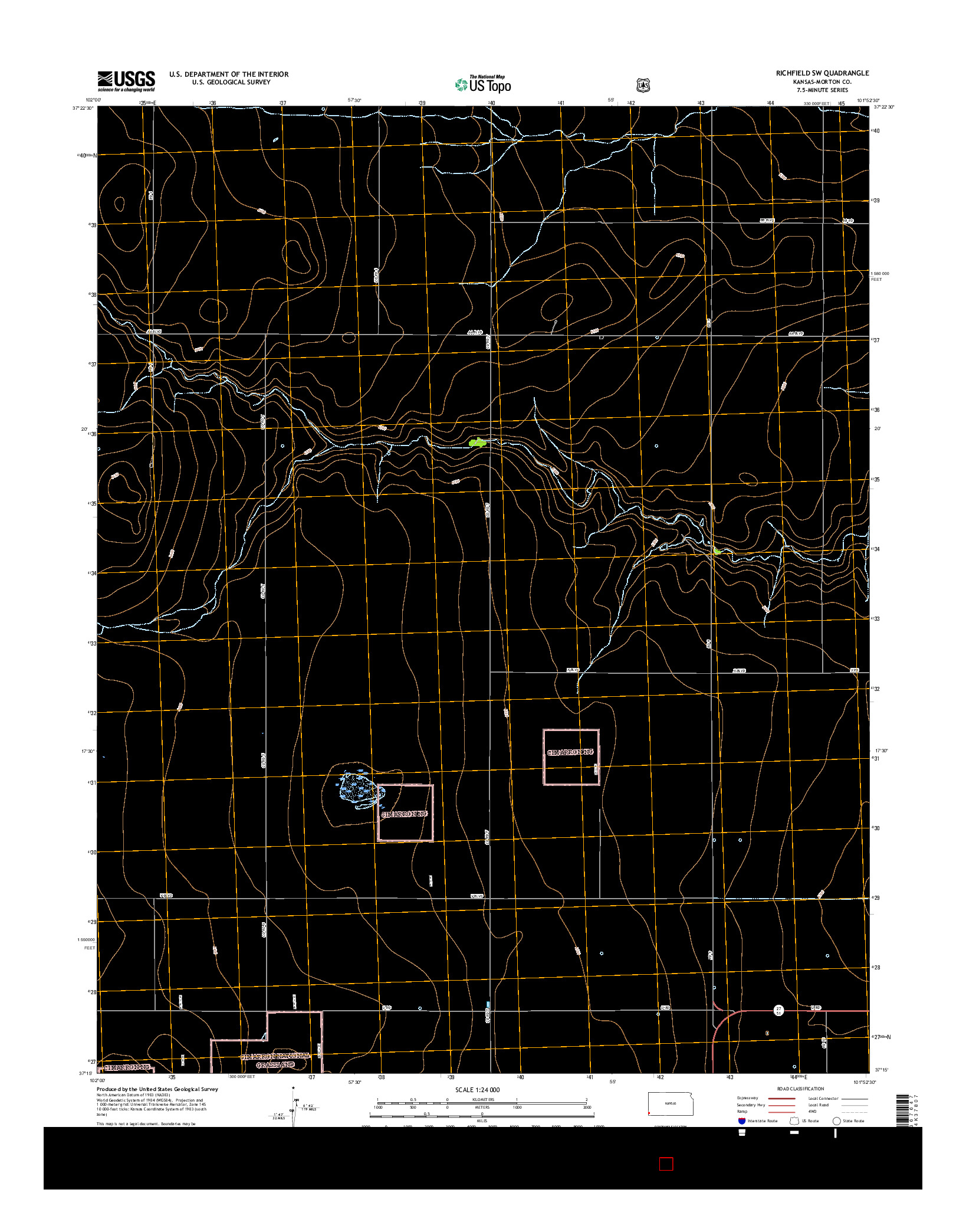 USGS US TOPO 7.5-MINUTE MAP FOR RICHFIELD SW, KS 2015