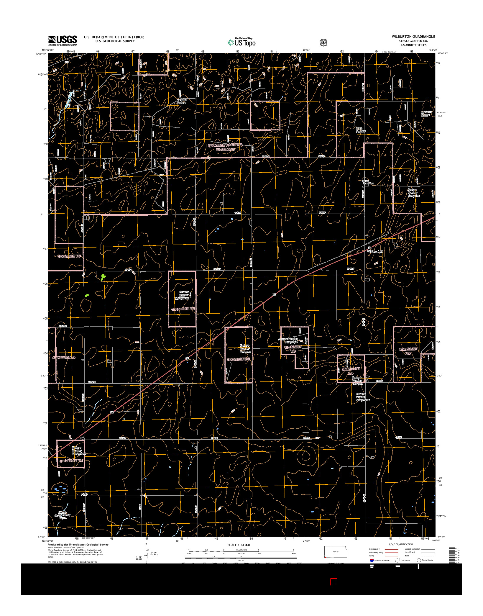 USGS US TOPO 7.5-MINUTE MAP FOR WILBURTON, KS 2015