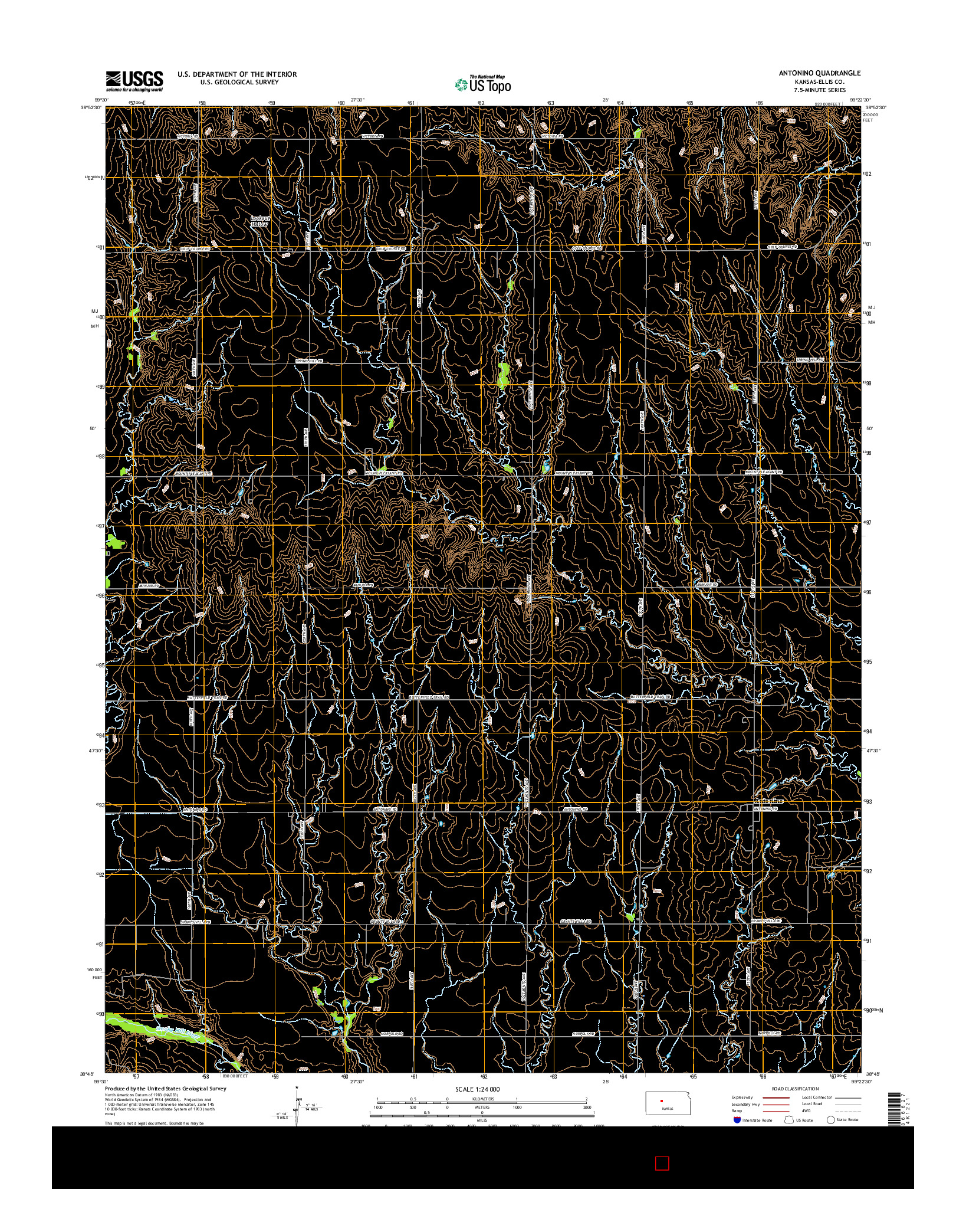 USGS US TOPO 7.5-MINUTE MAP FOR ANTONINO, KS 2015