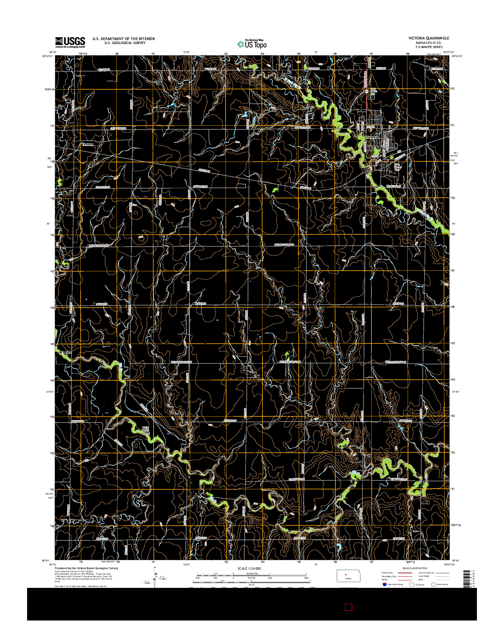 USGS US TOPO 7.5-MINUTE MAP FOR VICTORIA, KS 2015